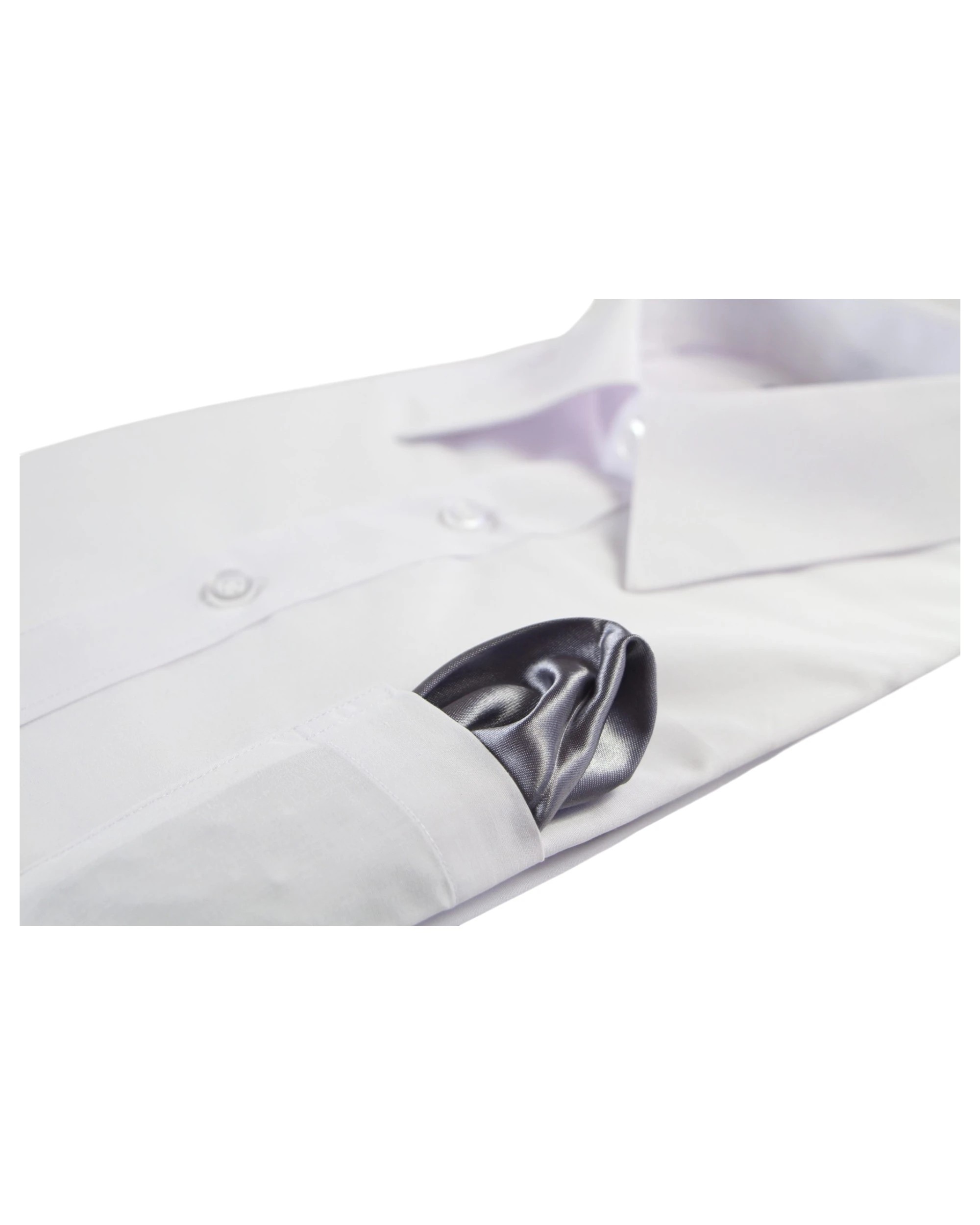 3 Zasel Mens Pocket Square - Grey, 3 of 3