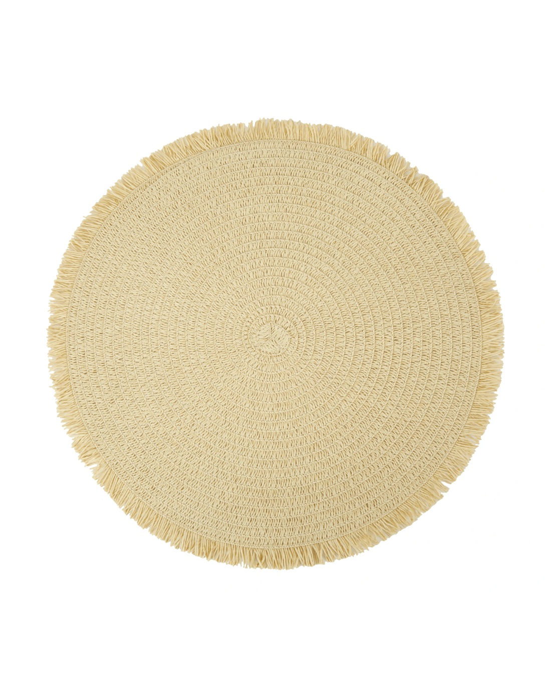 1 Sand Round Fringe Placemat, 1 of 3