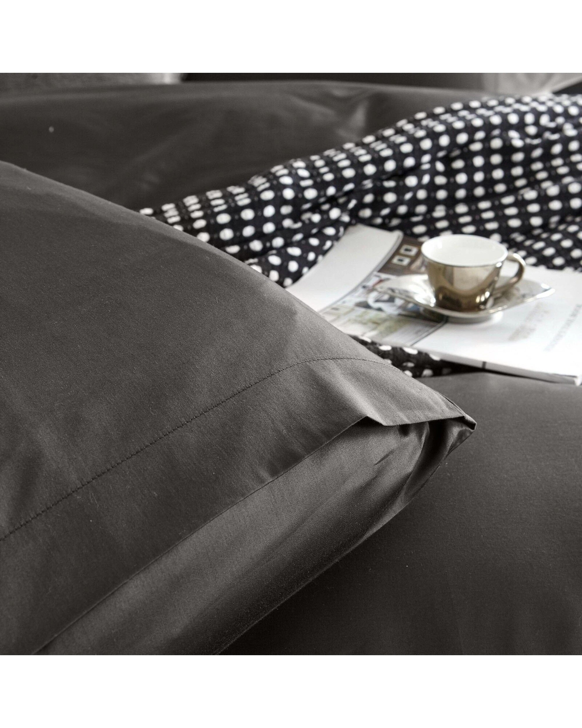 3 Cotton More 2pc 100% Cotton 650TC Sateen Pillowcase Set 48x73cm Dark - Grey, 3 of 4