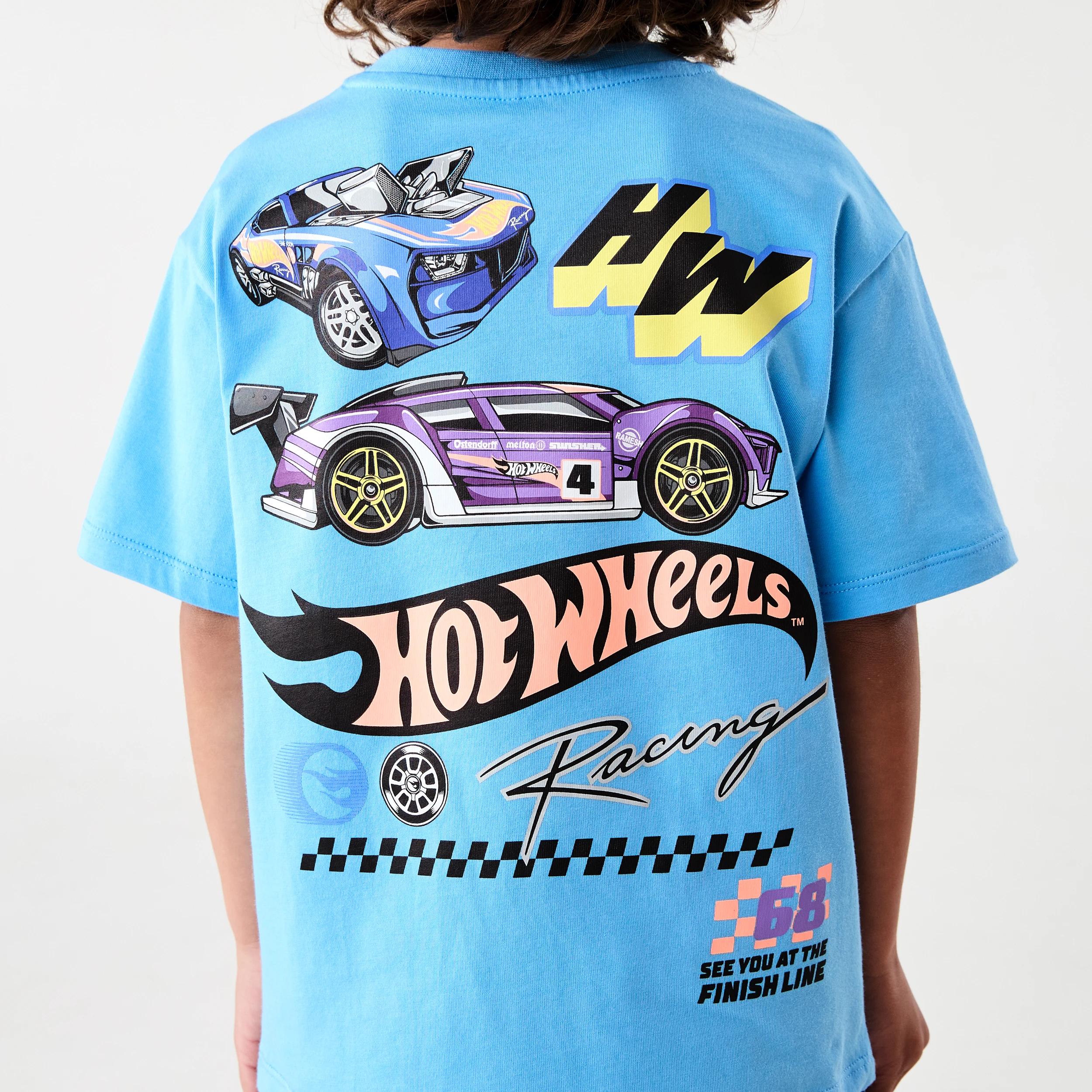 5 Hot Wheels License Print T-shirt HOT WHEELS RACING FRONT AND BACK PRINT, 5 of 7