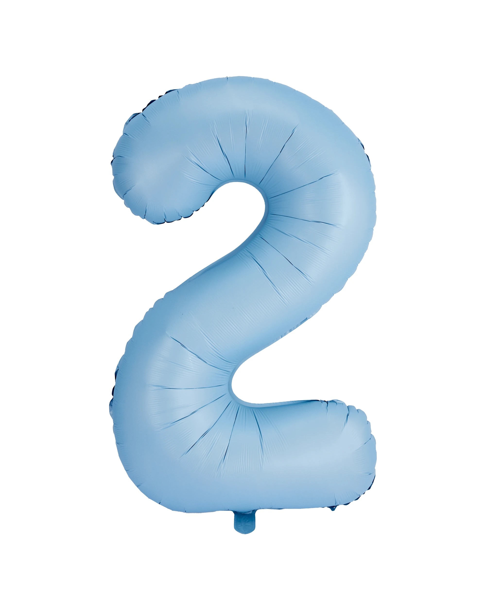 1 Giant Matte Blue Number 2 Foil Balloon, 1 of 5