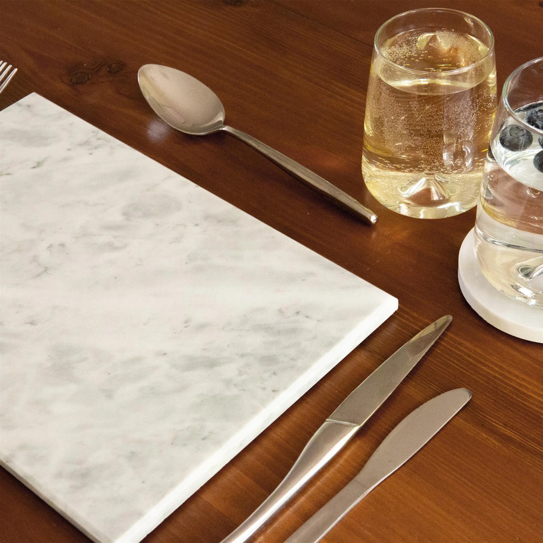 7 Argon Tableware Marble Rectangle Chopping Board - 30cm x 20cm - White, 7 of 7