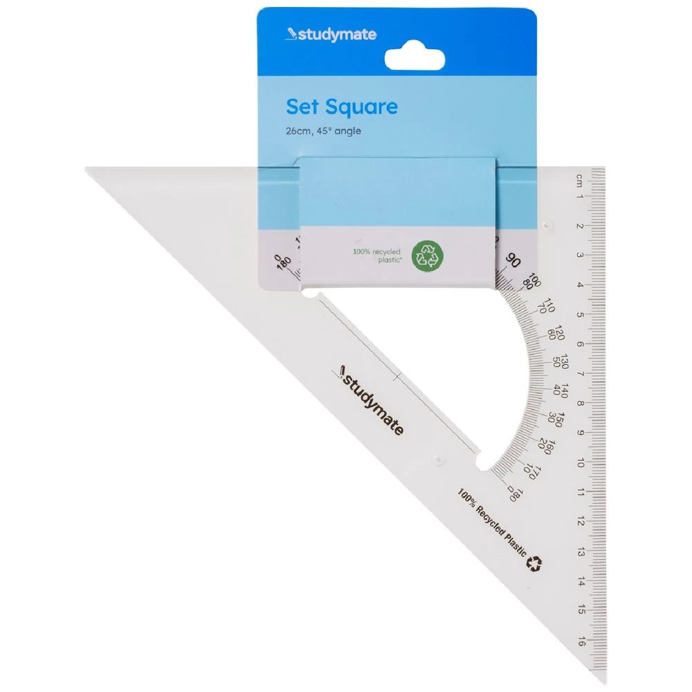 2 Studymate 26cm 45 Degrees Set Square, 2 of 2