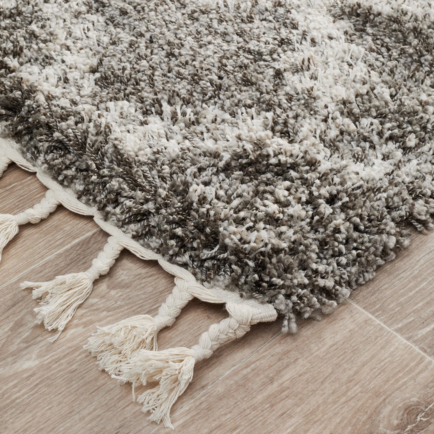 3 Common Ground Rugs Amber 33 400x80cm - Large Runner Power Loomed Shag Rug - Silver, 3 of 7