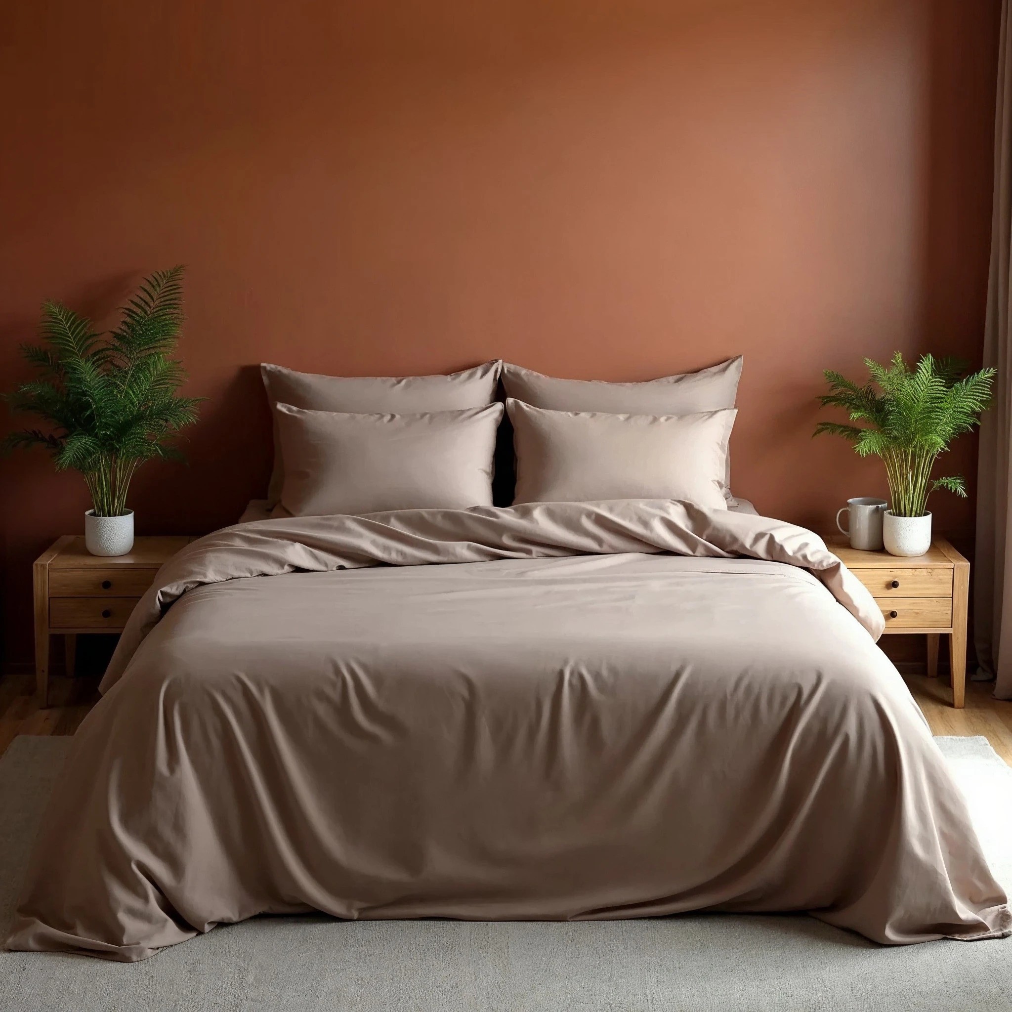 2 Royal Comfort Bamboo Blended Sheet & Pillowcases Set 1000TC Ultra Soft Bedding - Double Bed - Grey - Double Bed - Grey, 2 of 4