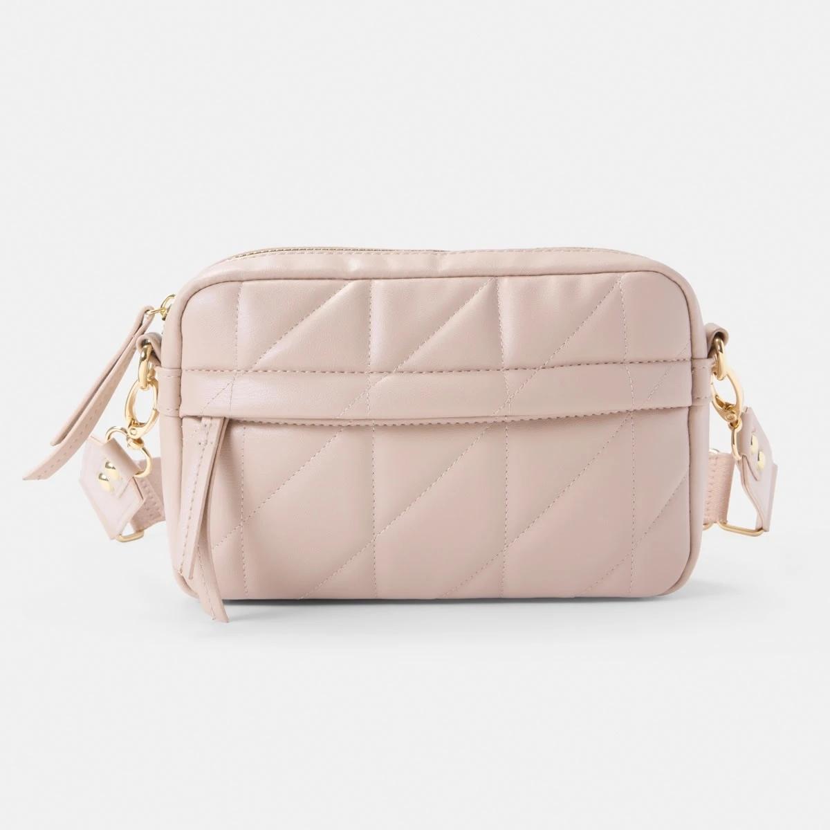 1 Quilted Crossbody Bag BUFF PINK, 1 of 5