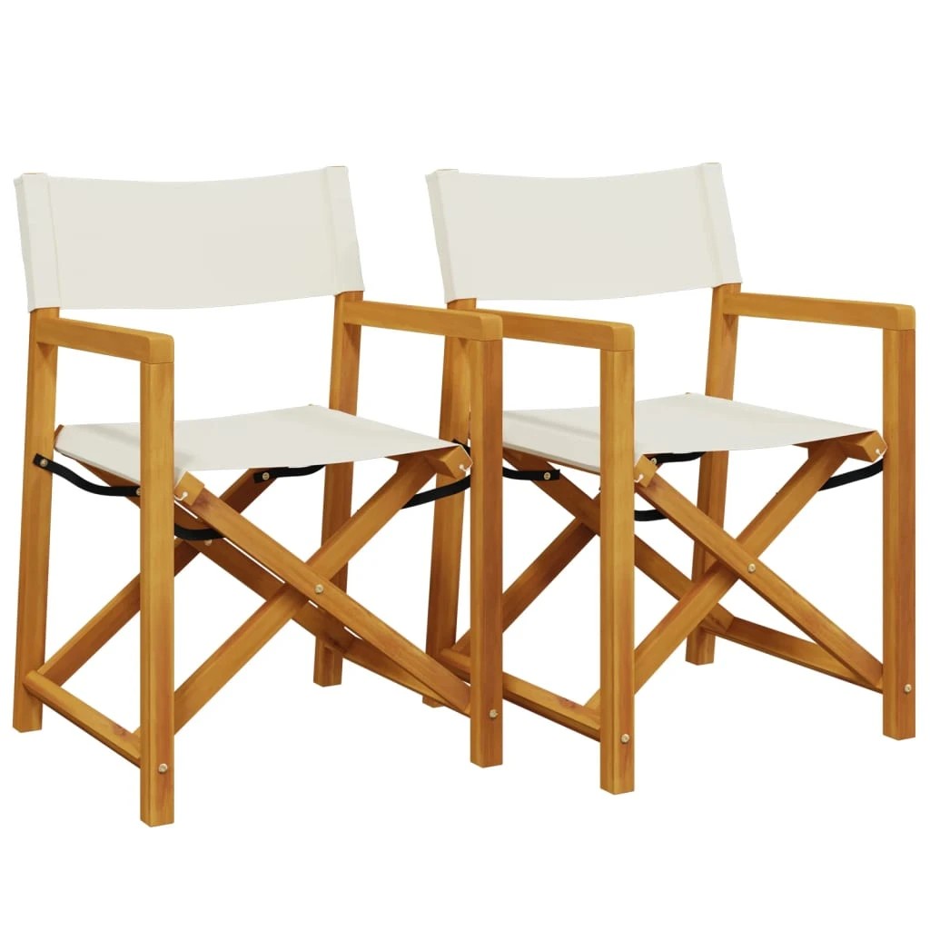 1 vidaXL folding director chair Foldable - Beige, 1 of 8