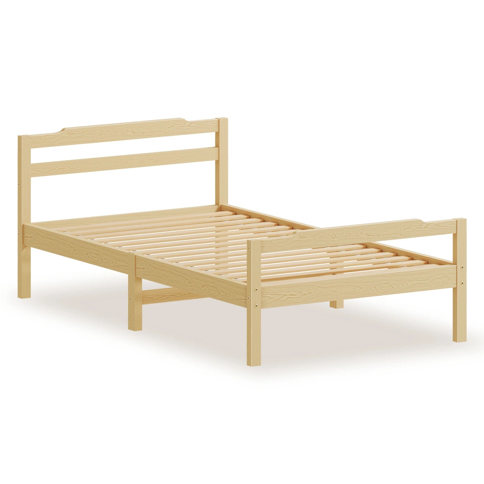3 Alfordson Bed Frame Wooden Queen Size Mattress Base Platform Timber - Natural, 3 of 10