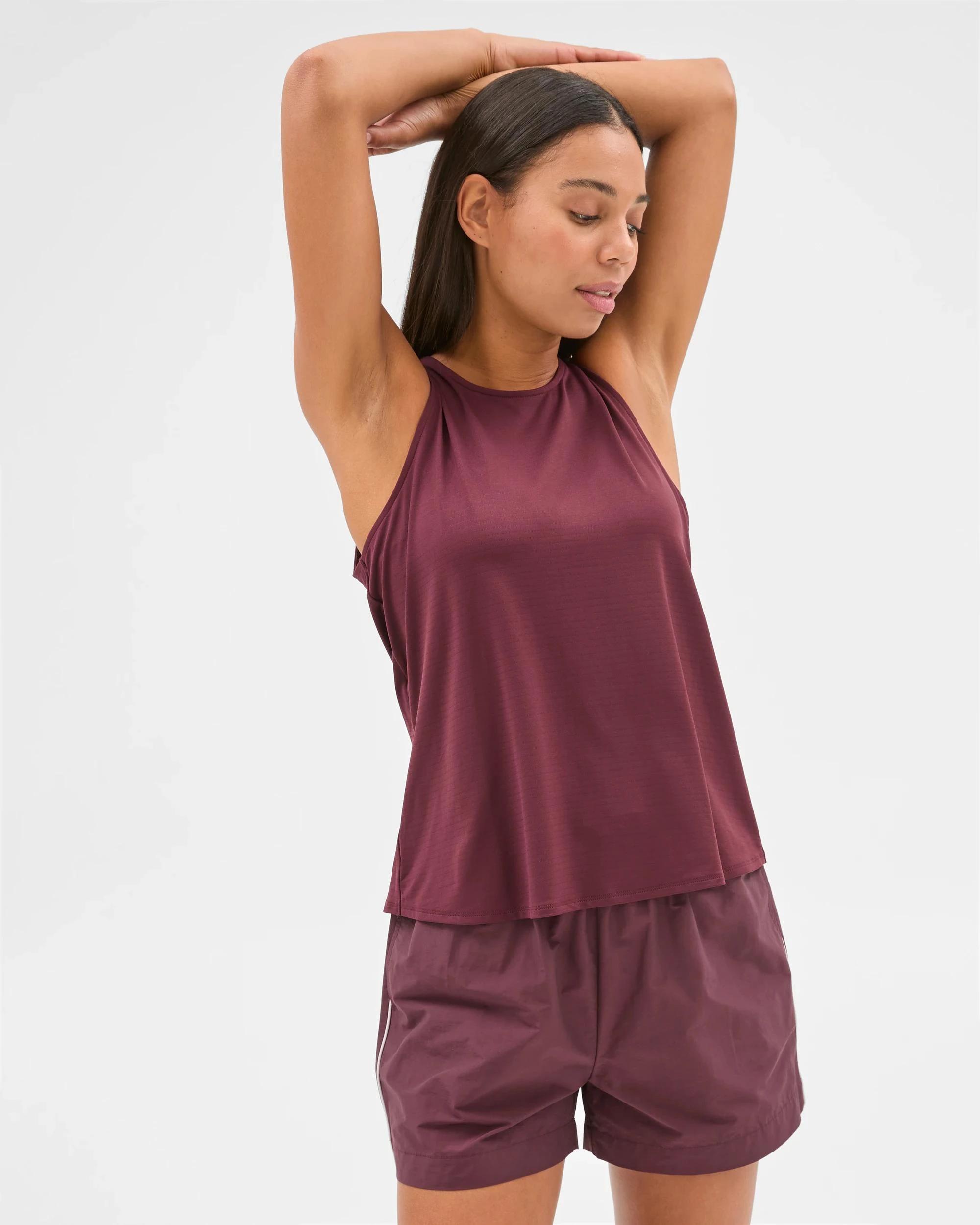 3 Target Active Wrap Back Running Tank Top WINE, 3 of 7