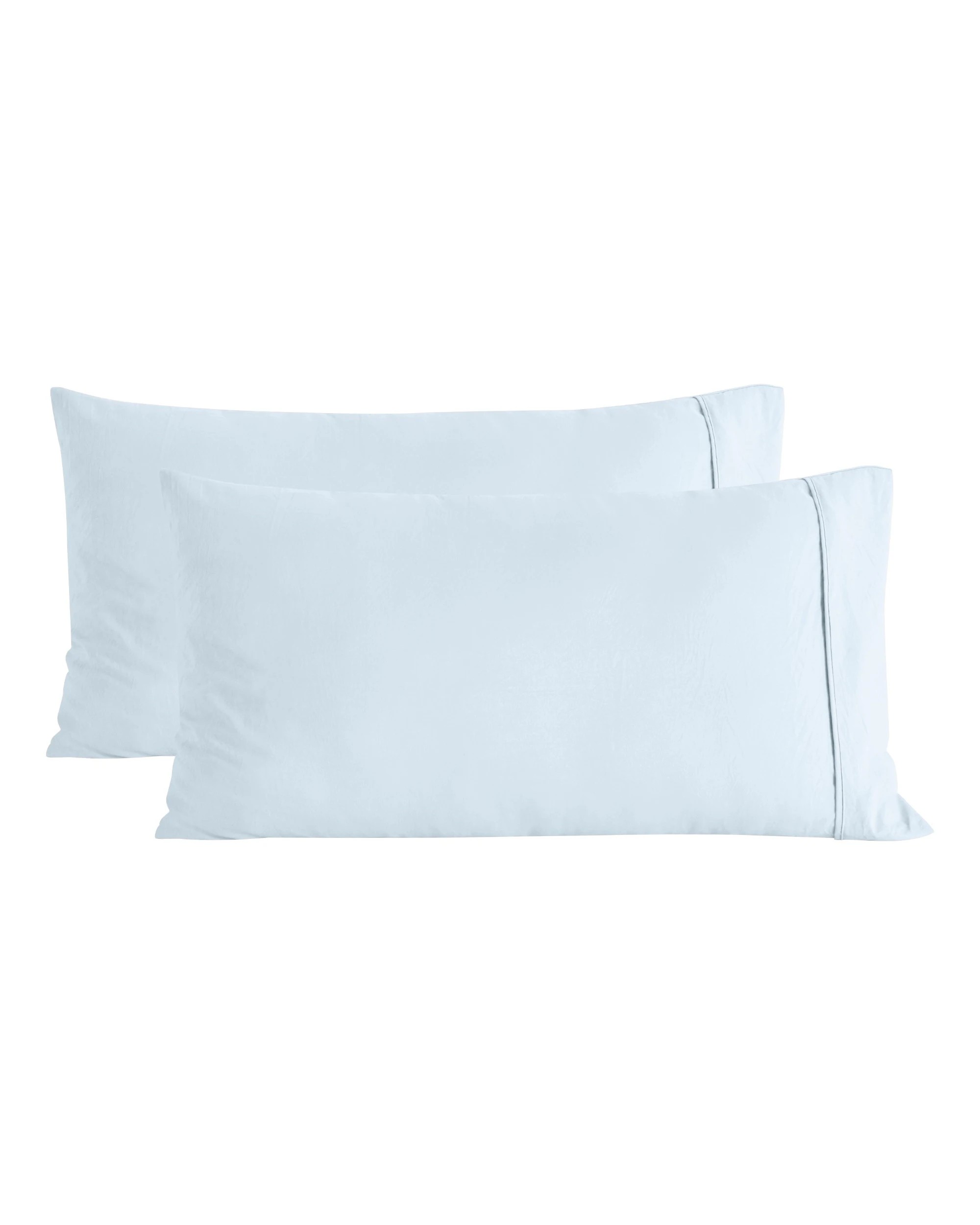 6 Dreamaker Superfine Washed Microfibre King Pillowcase Twin Pack - Ice Blue, 6 of 6