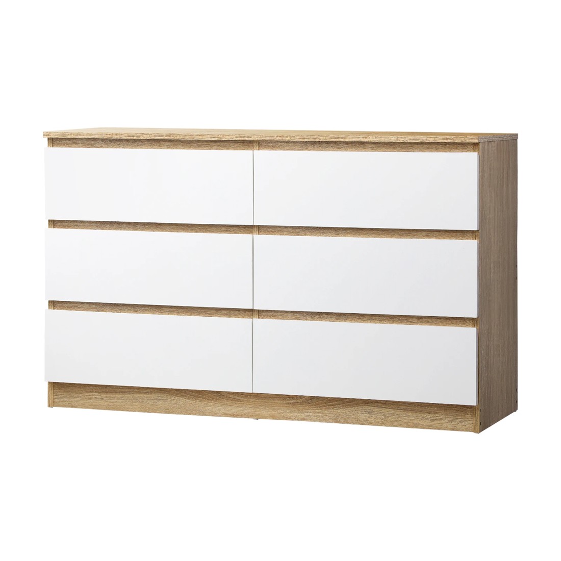 1 Oikiture 6 Chest Of Drawers Lowboy Dresser Table Storage Cabinet
 - Multi, 1 of 10