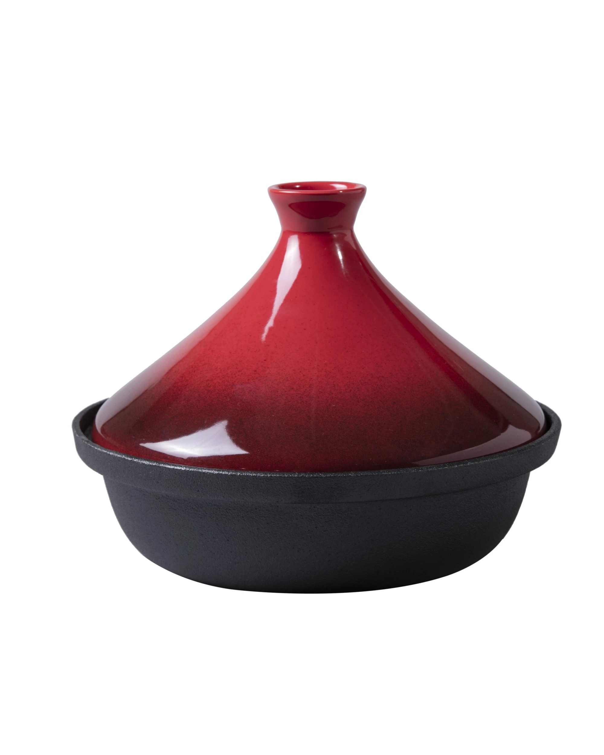 1 Gourmet Kitchen Signature Cast Iron Tagine with Ceramic Lid 25cm - Red, 1 of 5