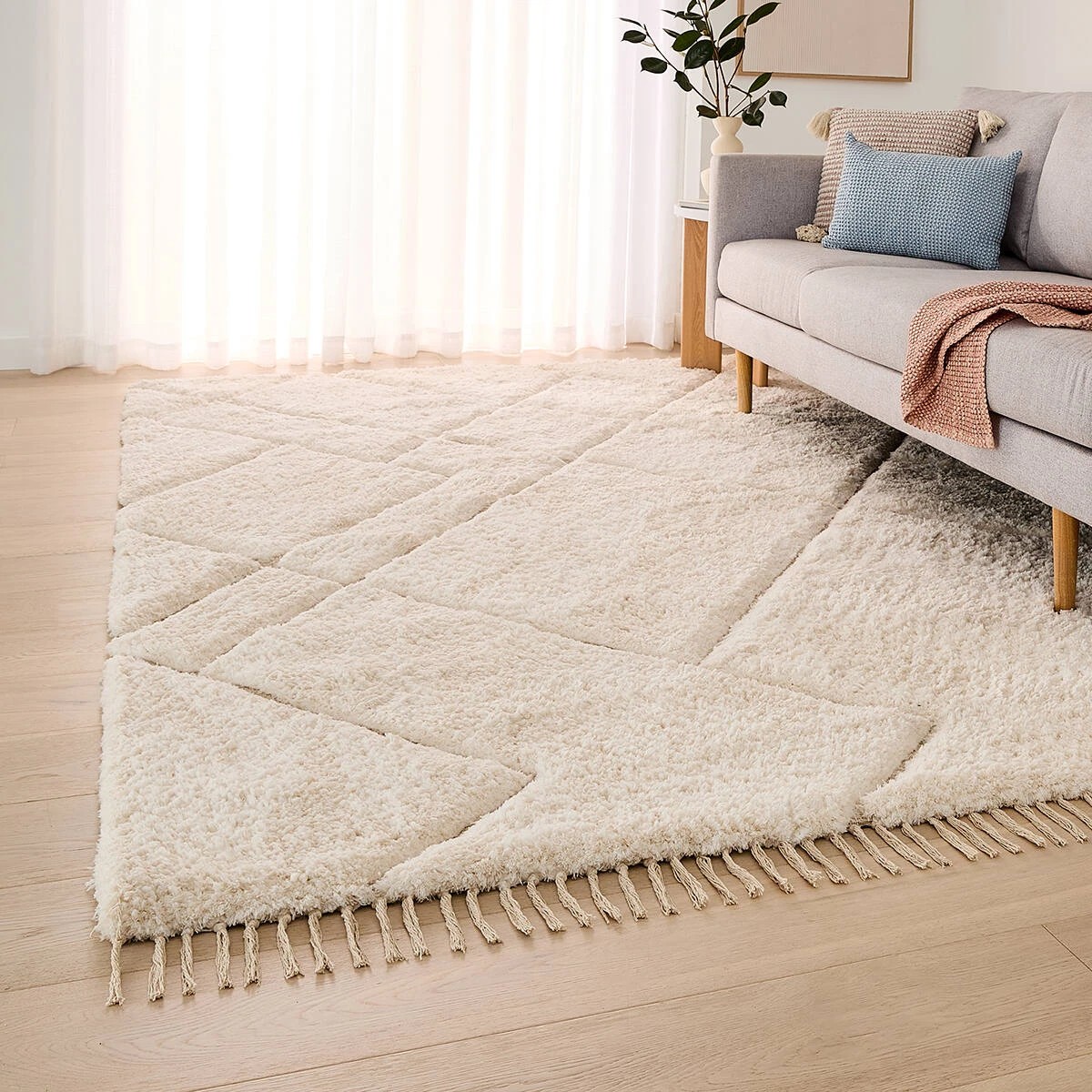 1 Sophia Rug - White, Extra Large - 270cm x 180cm, 1 of 7