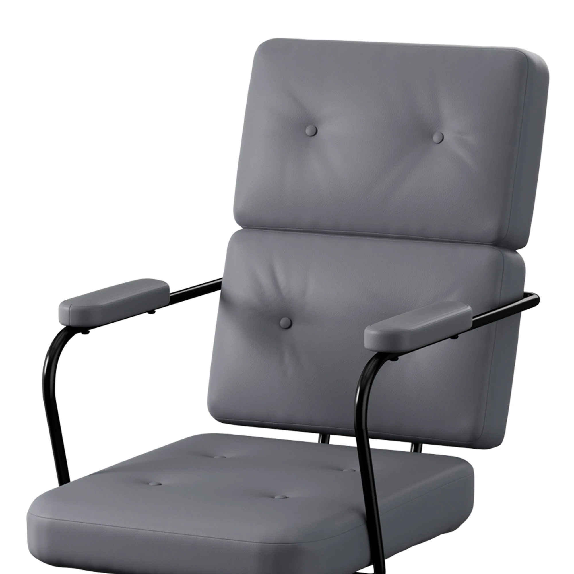 6 Levede Leather Office Chair - Grey, 6 of 7