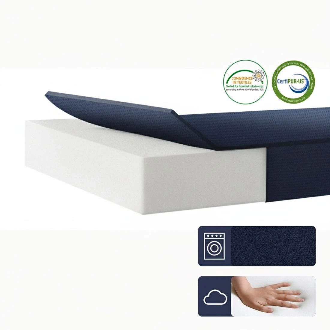 5 Giselle Foldable Mattress Folding Foam Mattresses Portable Floor Mat  Double - Double Bed - Blue, 5 of 9