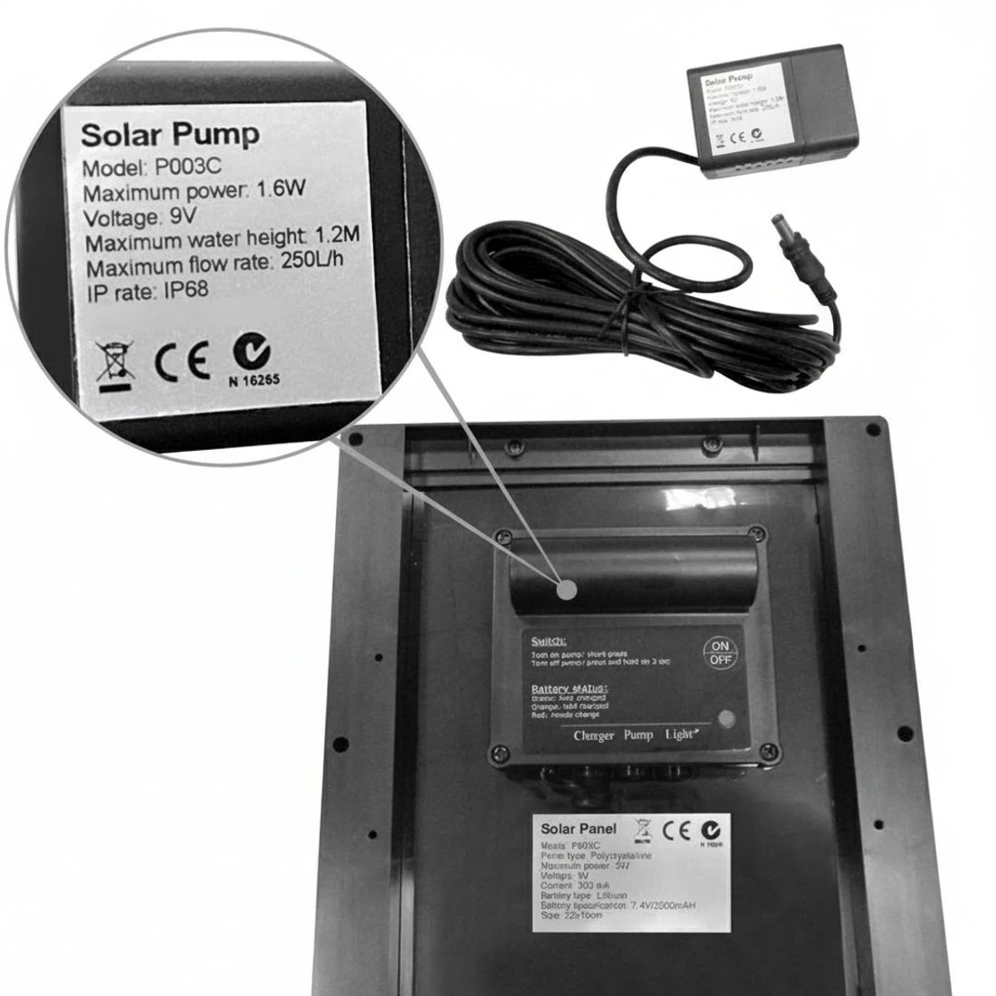 8 Gardeon Solar Water Feature Cascading Fountain 4-Tier Bowl LED Lights 72CM Sand - Beige, 8 of 8