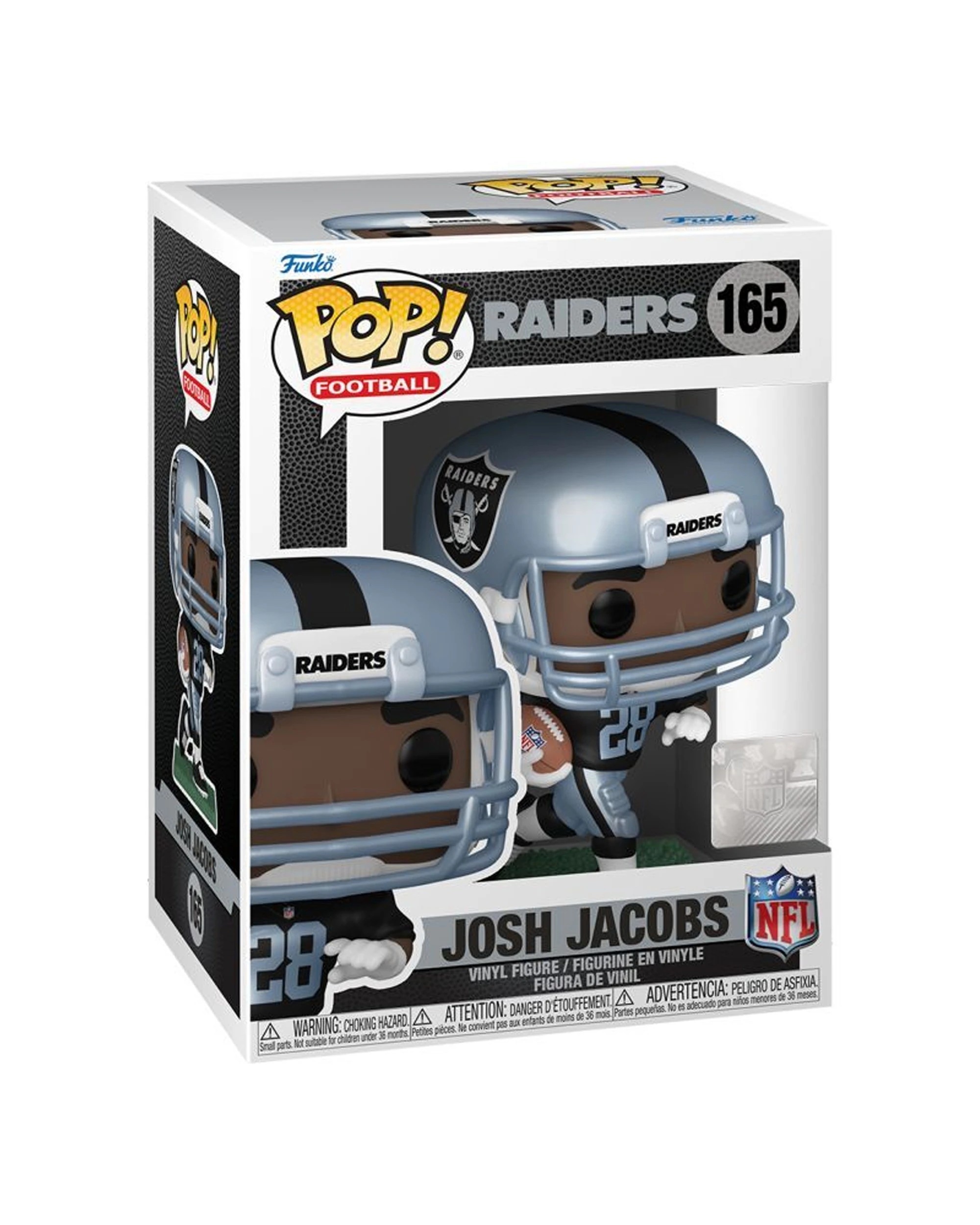 2 POP NFL Raiders Josh Jacobs Home Pop Vinyl Figure 10cm Official Collectible - Black, 2 of 3