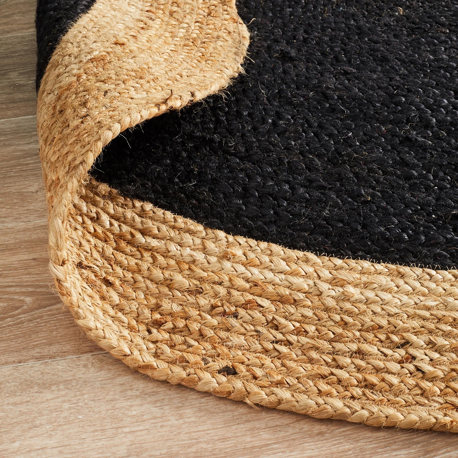 6 Common Ground Rugs Solace Polo 150x150cm - Small Round Handwoven Jute Rug - Natural, 6 of 6