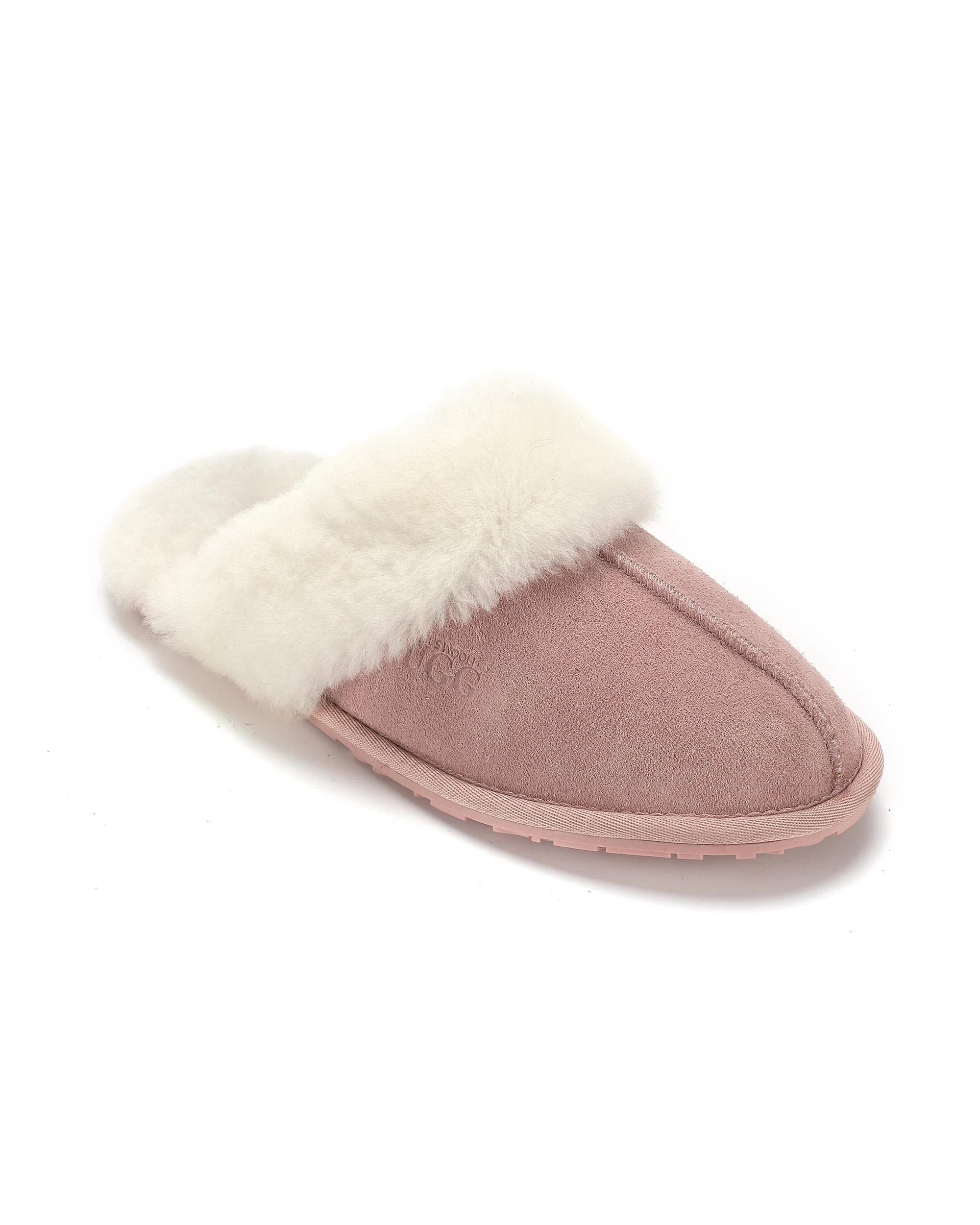 1 AUS WOOLI UGG Sheepskin Wool Shelley UGG Slippers PALEPINK, 1 of 6