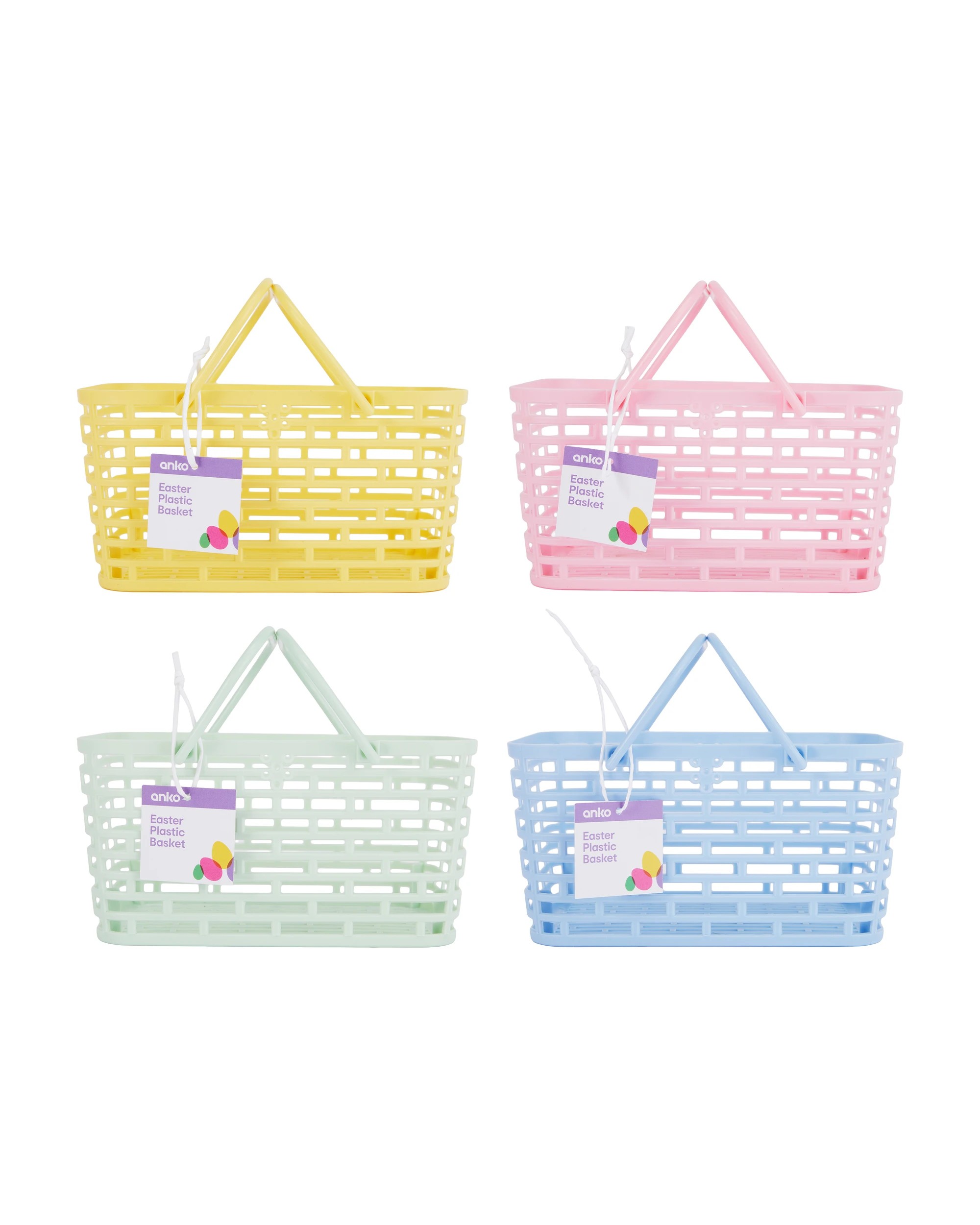 5 Easter Plastic Basket - Assorted, 5 of 5