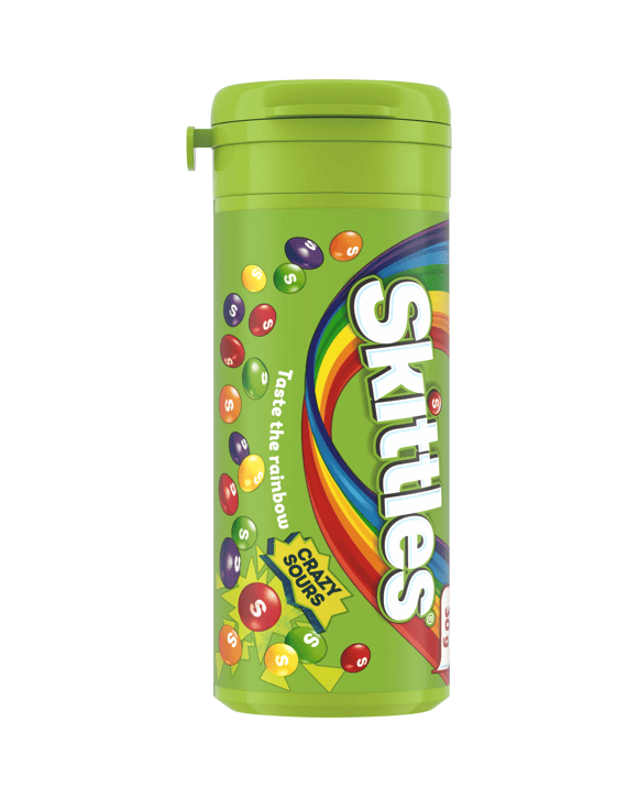 Skittles Crazy Sours Chewy Lollies Tube 30g