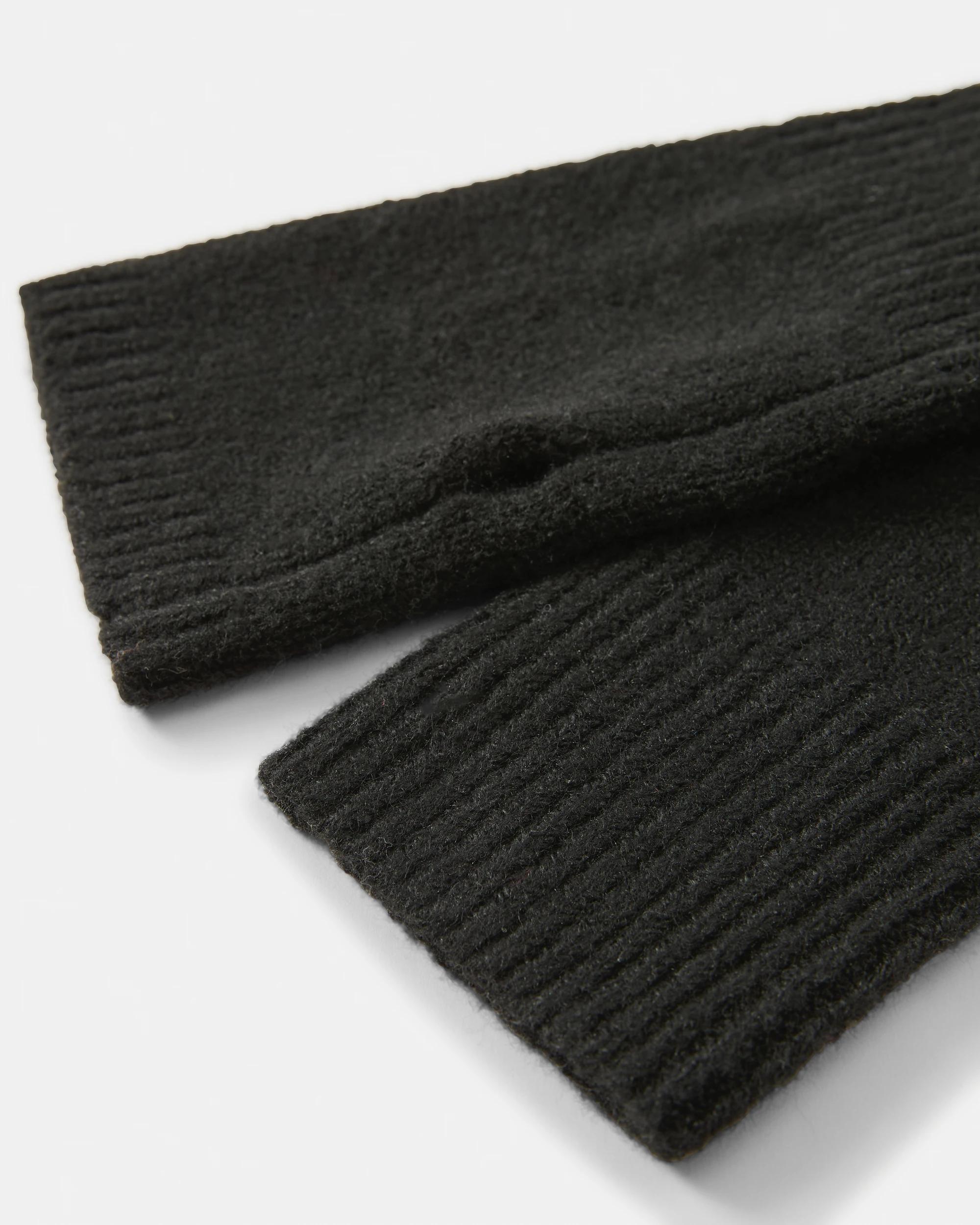 3 Fine Knit Gloves Black, 3 of 3