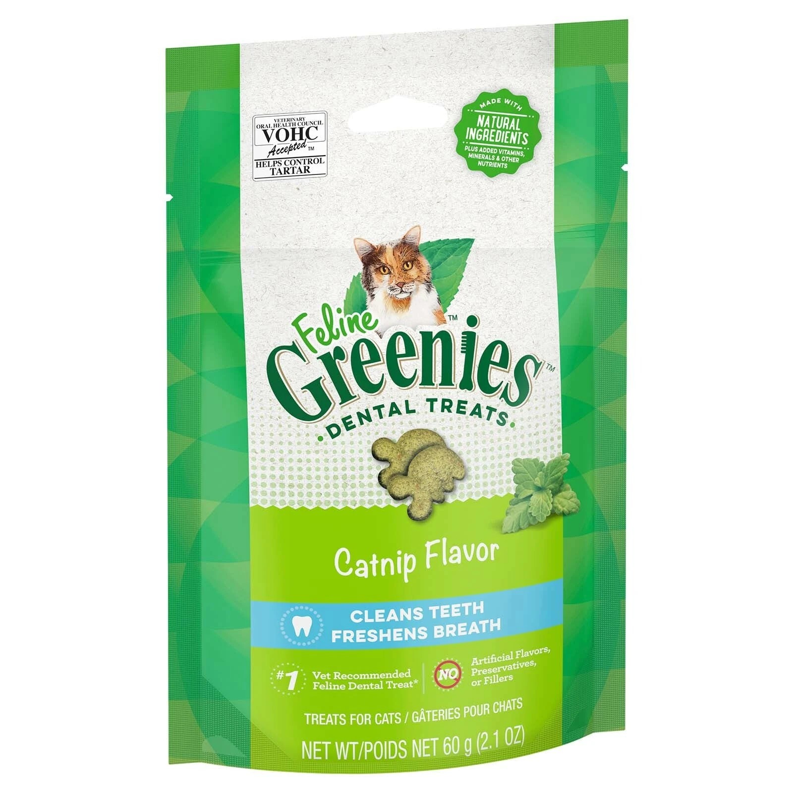 1 Greenies Cat Treats Dental Catnip 60g, 1 of 1