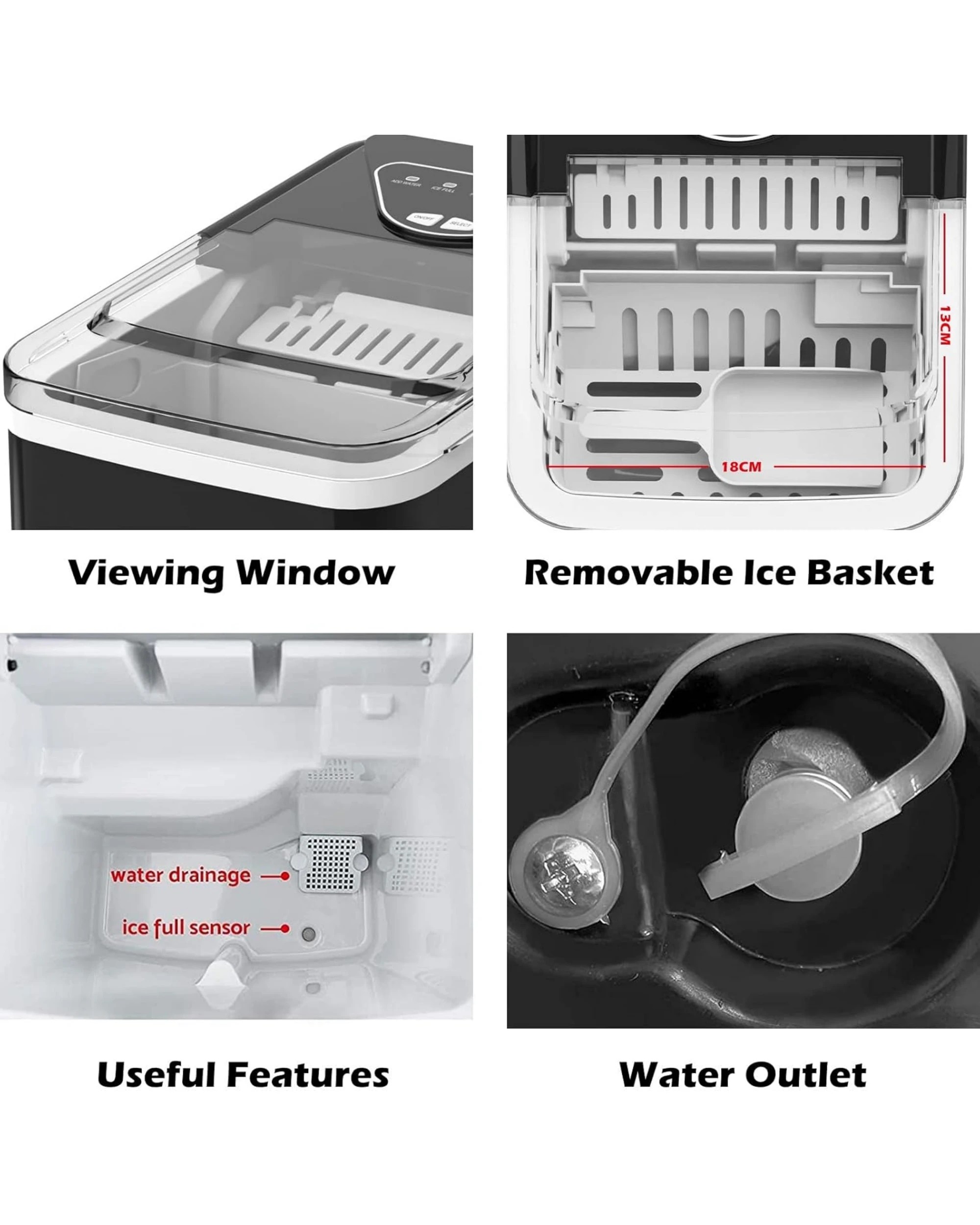 5 Advwin 2.2L Ice Maker Portable Ice Maker Machine With Self-cleaning Function, 5 of 8
