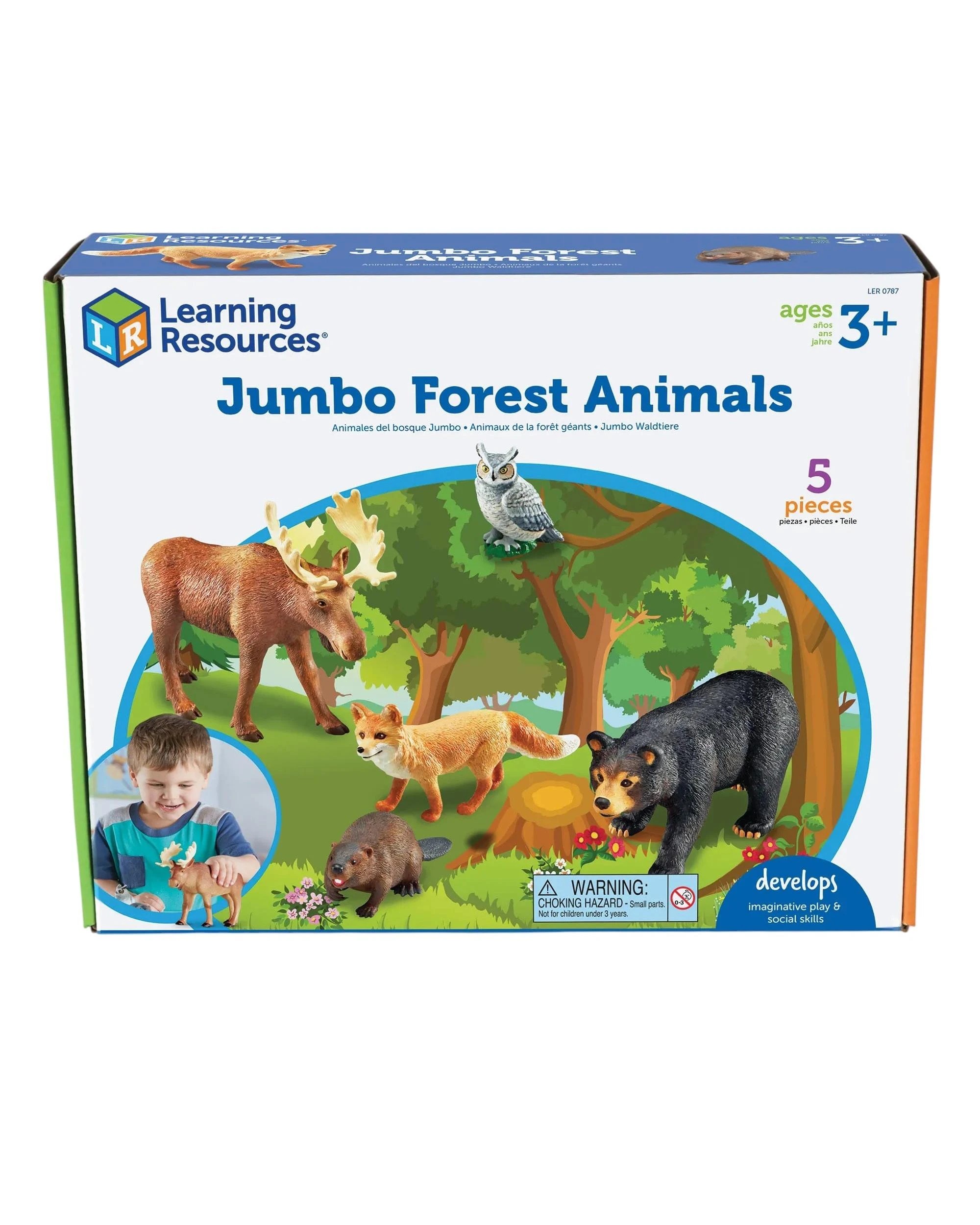 2 Learning Resources Jumbo Forest Animals Set of 5, 2 of 6
