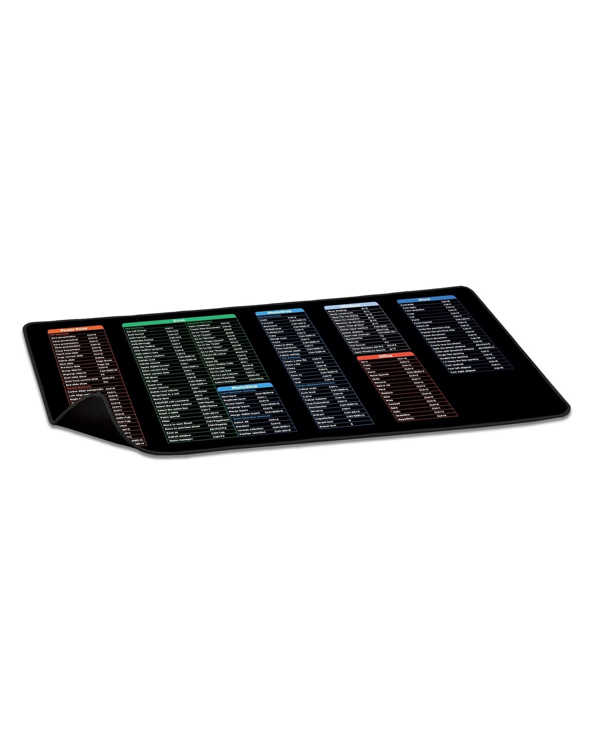1 Playmax Shortcut Mouse Mat - Black, 1 of 3