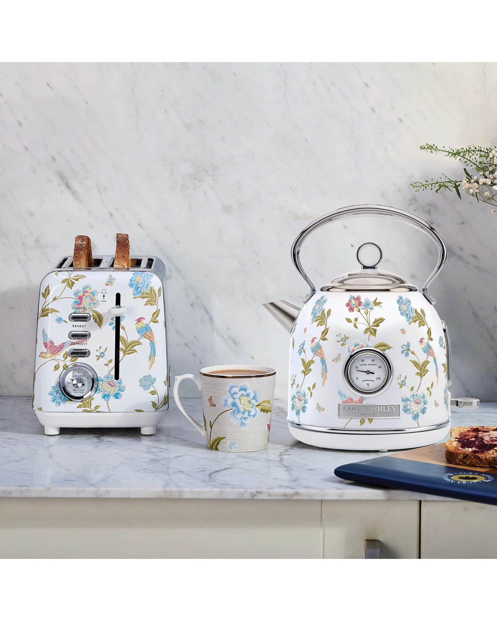 2 Laura Ashley 1.7L Electric Kettle And 2 Slice Toaster Combo Elveden - Pattern, 2 of 8