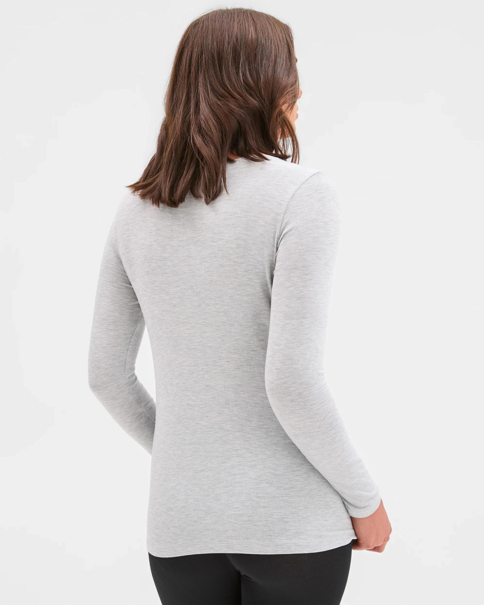 5 Target Woman Bamboo Base Layer Long Sleeve Thermal Top GREY MARLE, 5 of 5