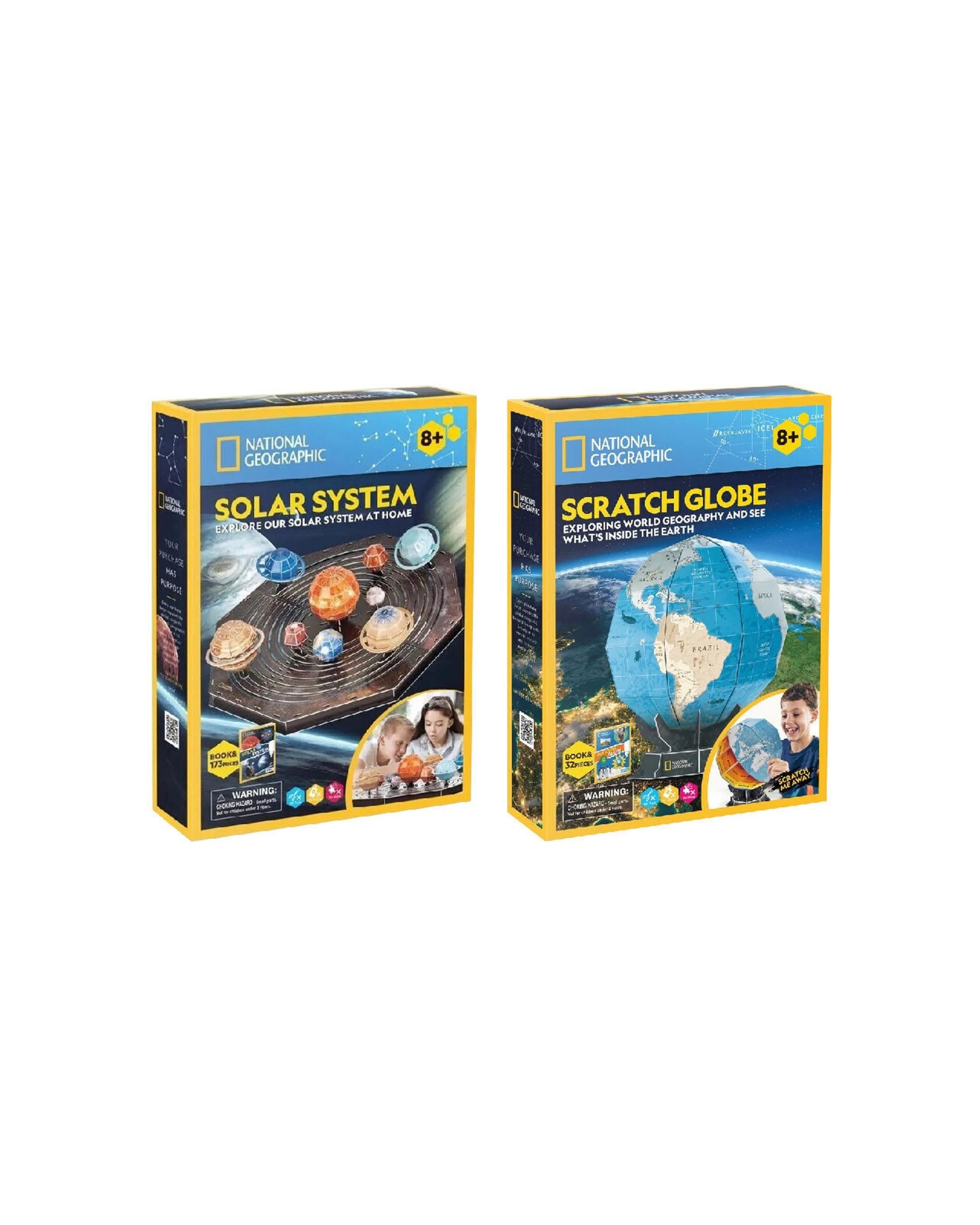 1 National Geographic 2pc Scratch Globe Solar System Kids 3D Puzzles Kids Toy - Multi, 1 of 7