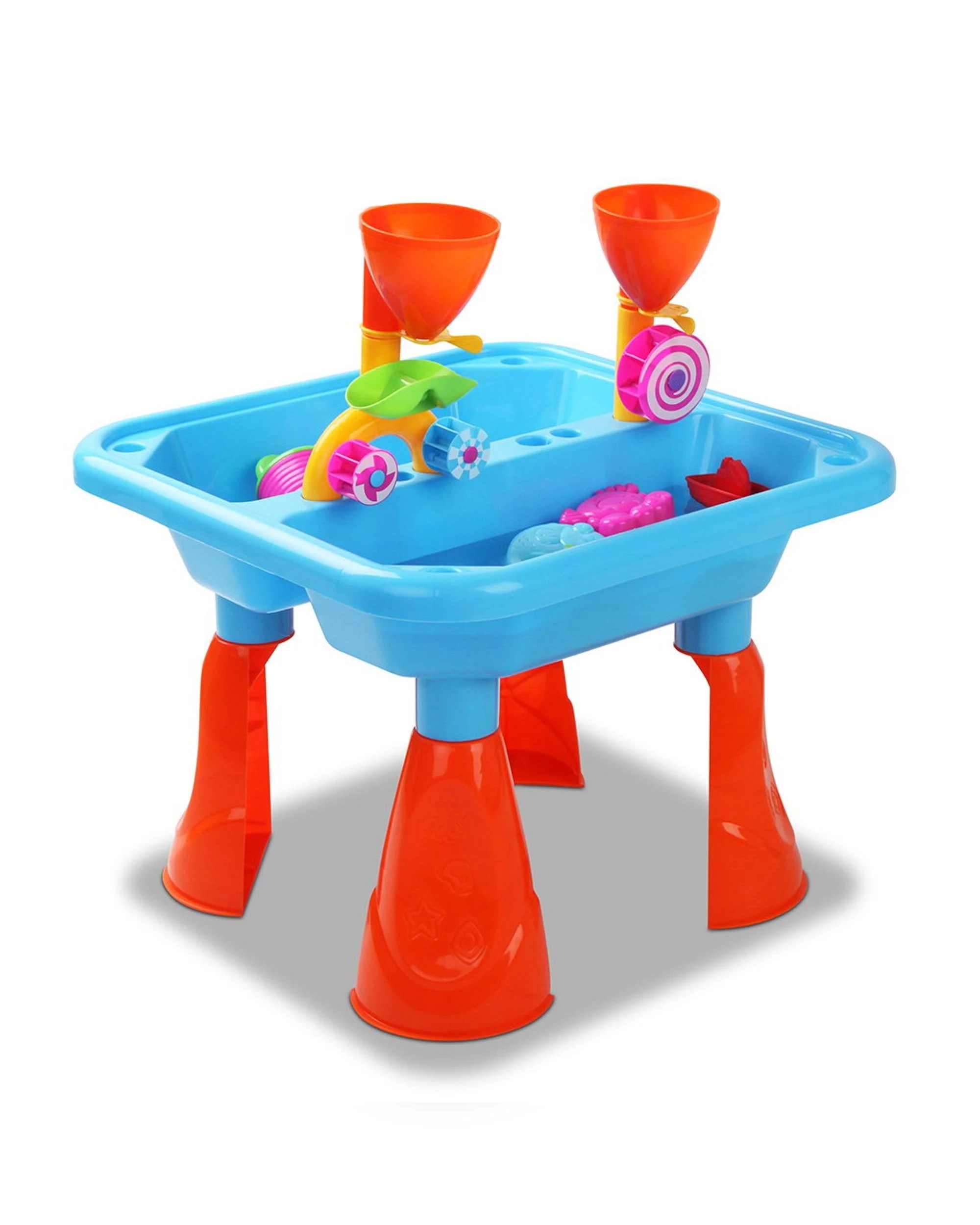 1 Keezi Kids Sandpit Pretend Play Sets Beach Toys Outdoor Sand Water Table Set
 - Blue, 1 of 3
