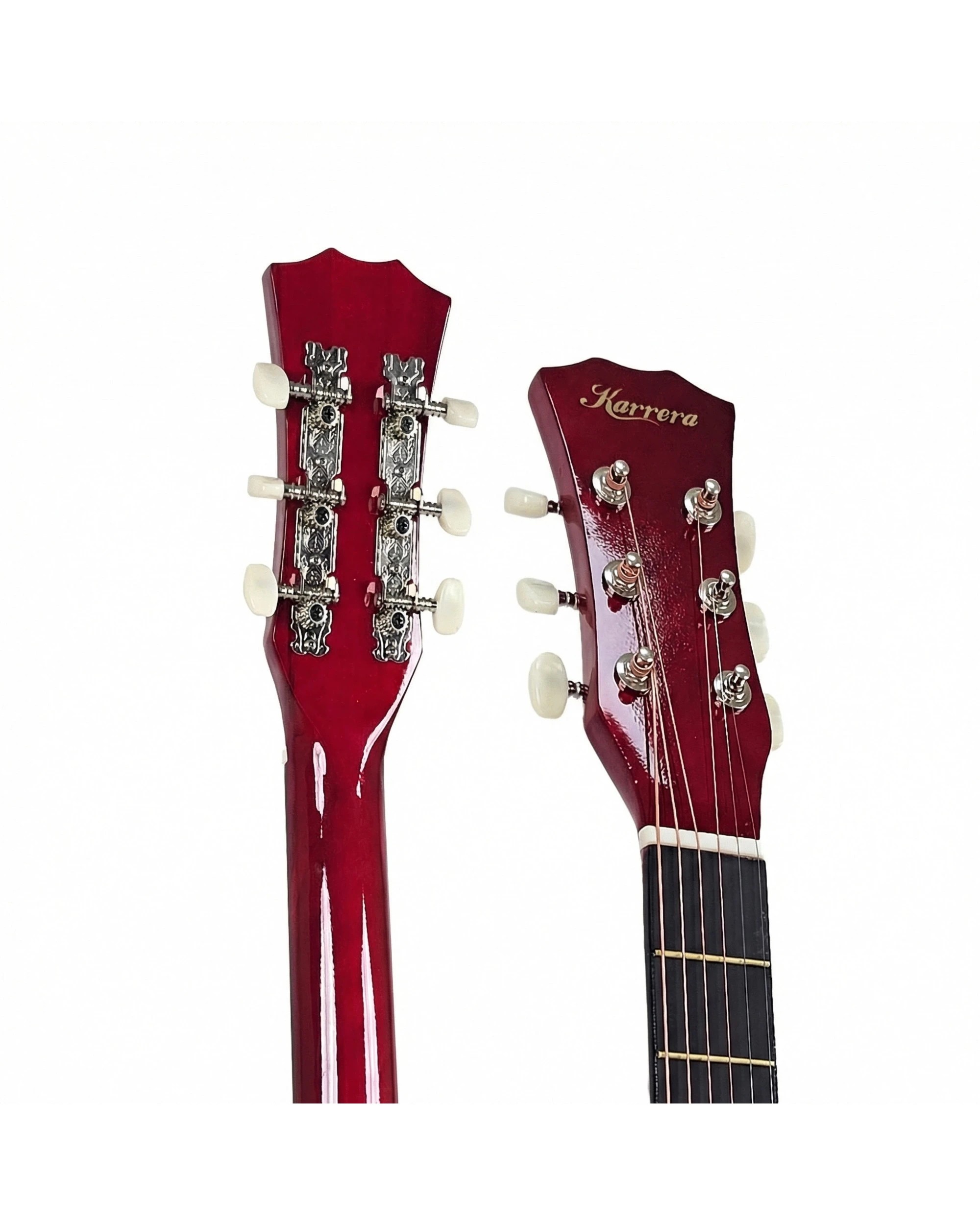 7 Karrera 38in Pro Cutaway Acoustic Guitar with Guitar Bag - Natural, 7 of 9