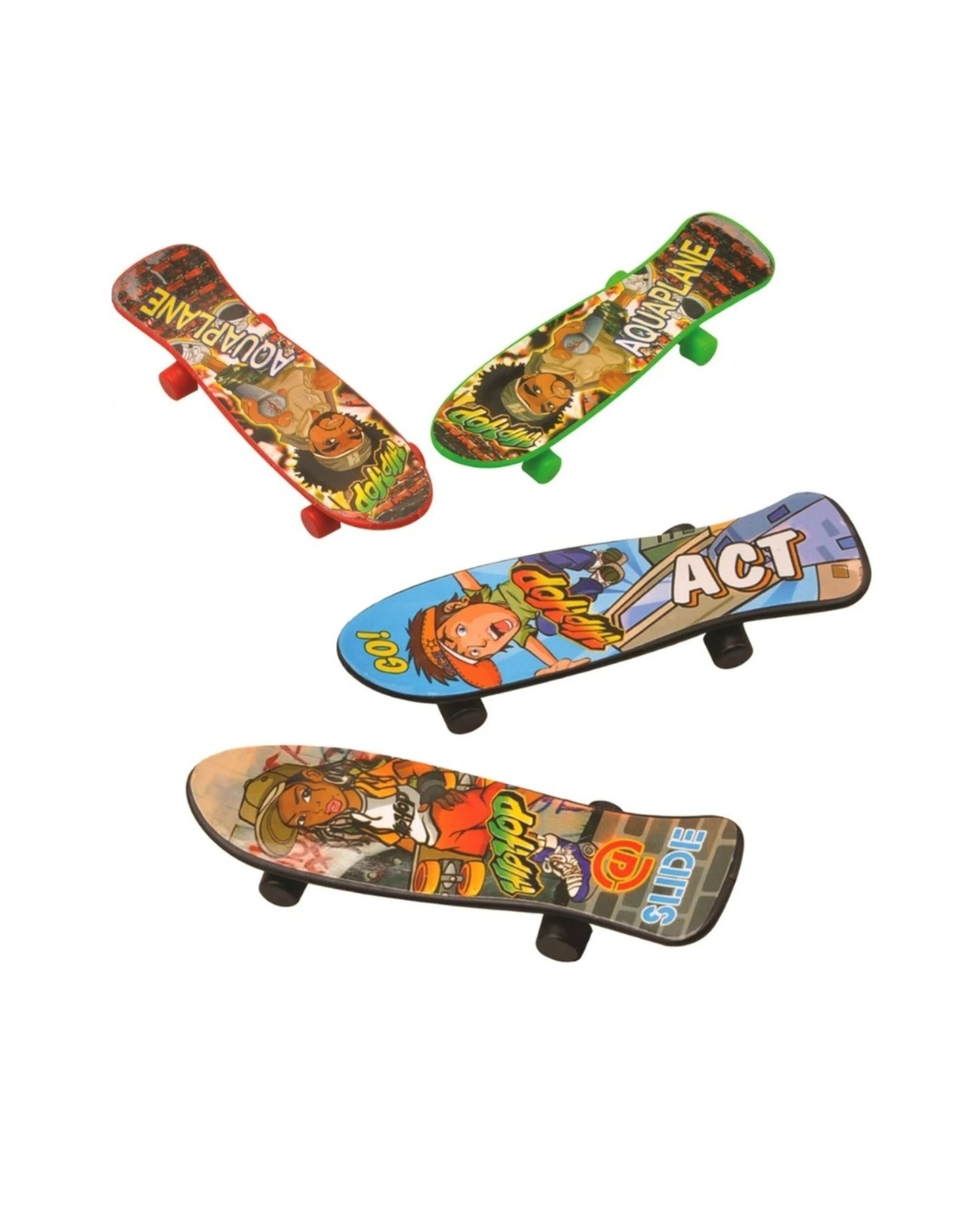 1 Artwrap Plastic Skateboards Pack of 4, 1 of 2