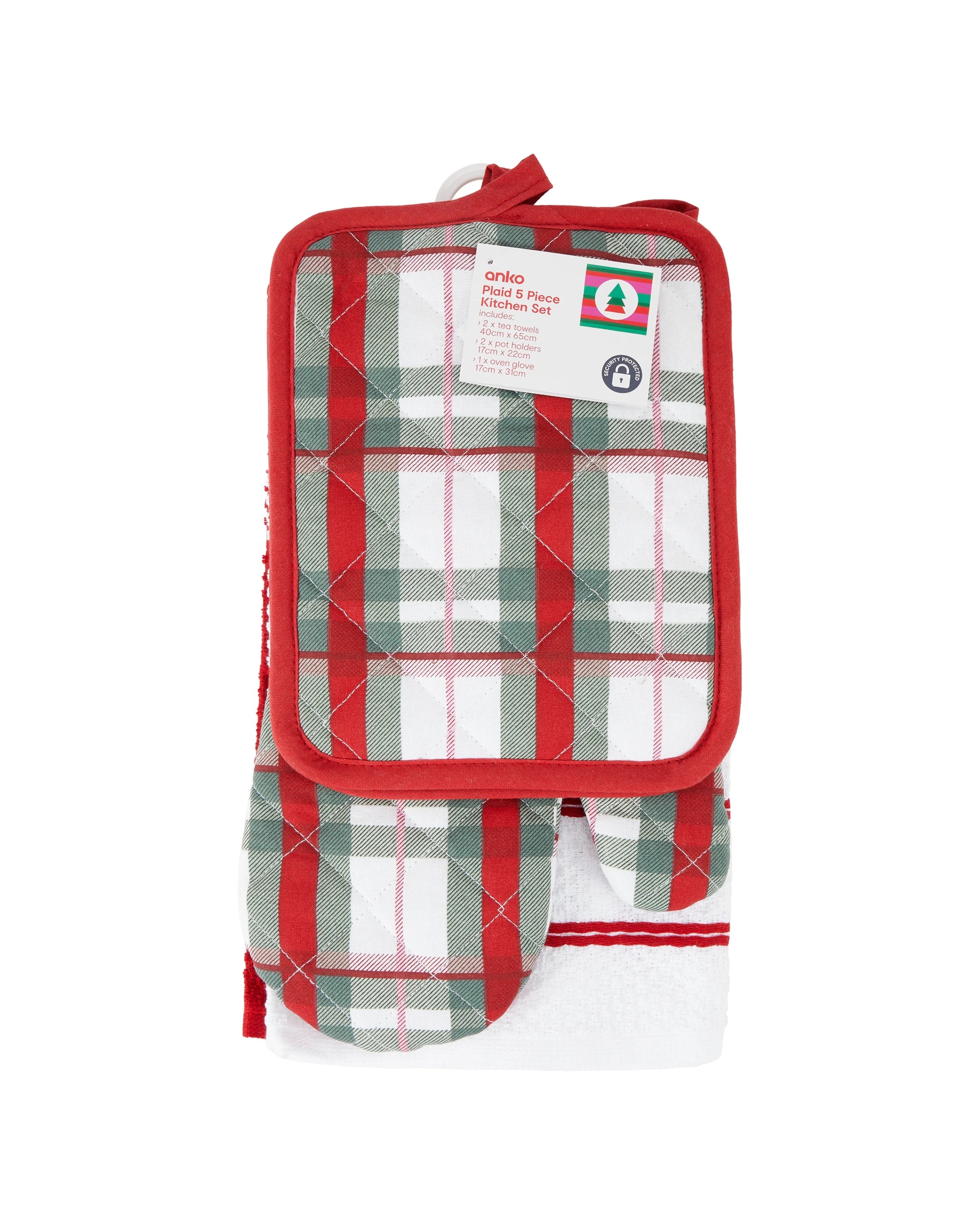 6 5 Piece Plaid Kitchen Set, 6 of 6