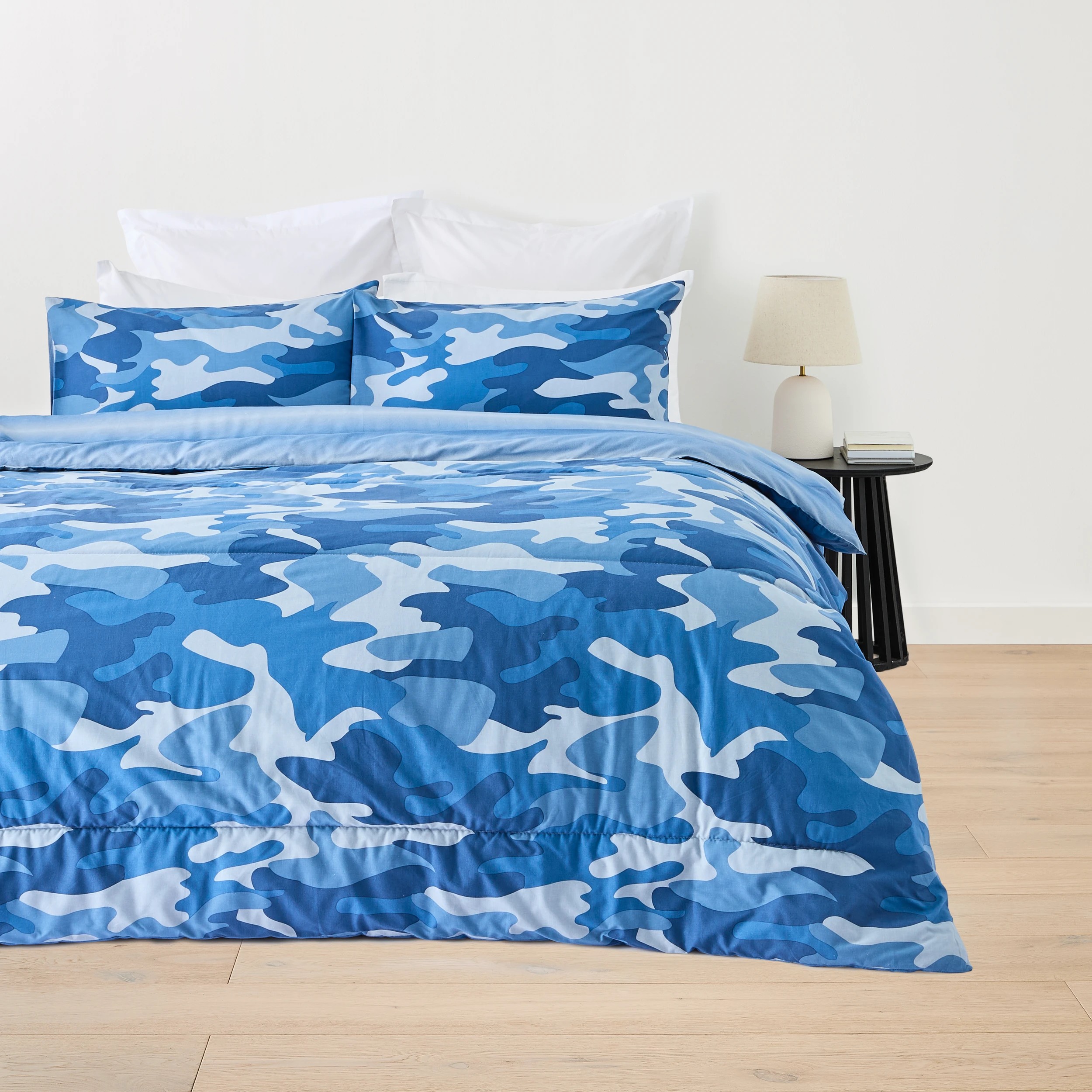 1 Camo Cotton Rich Cover Reversible Comforter Set - Double Bed, 1 of 7