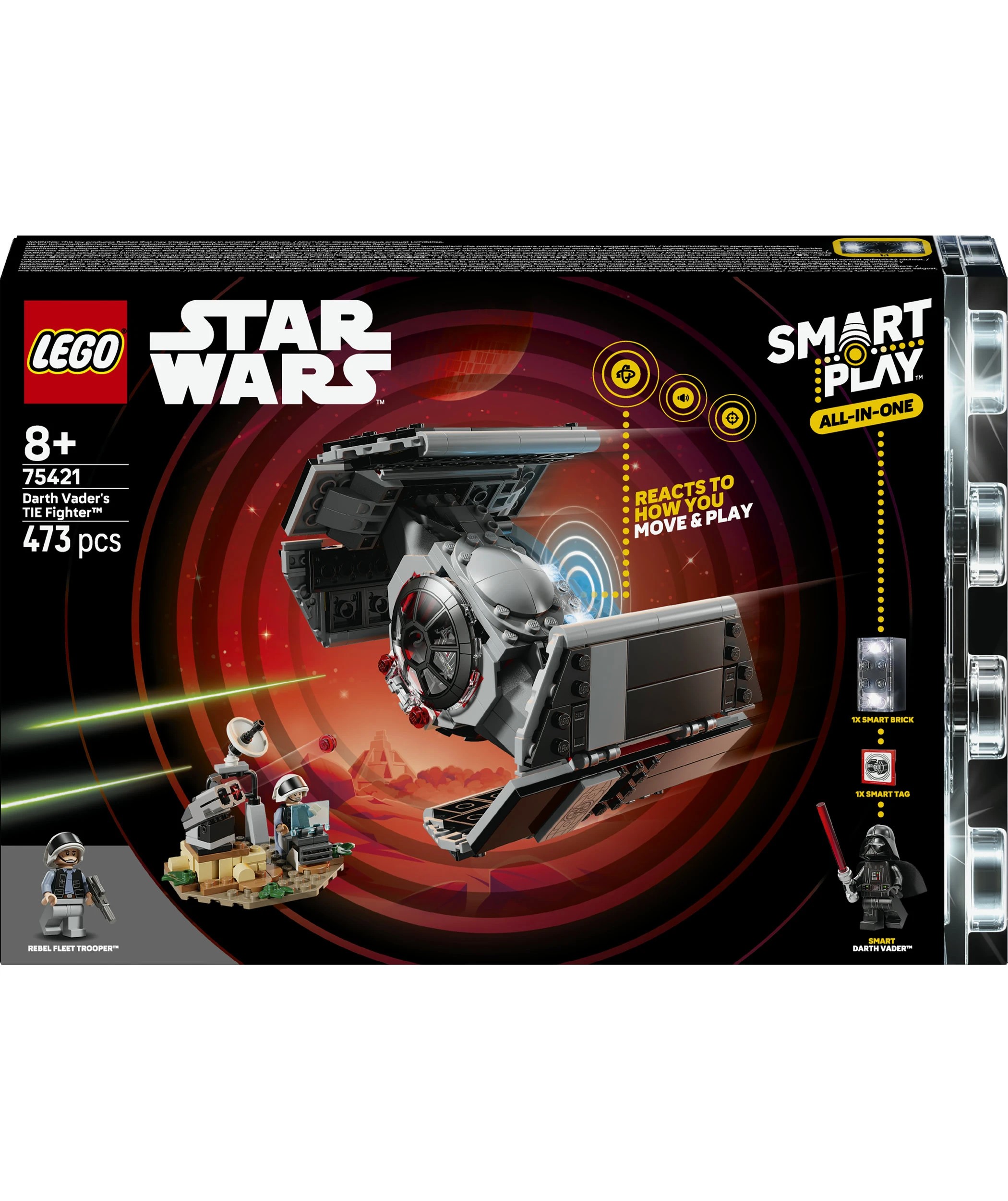 1 LEGO Star Wars SMART Play: Darth Vader's TIE Fighter 75421, 1 of 10