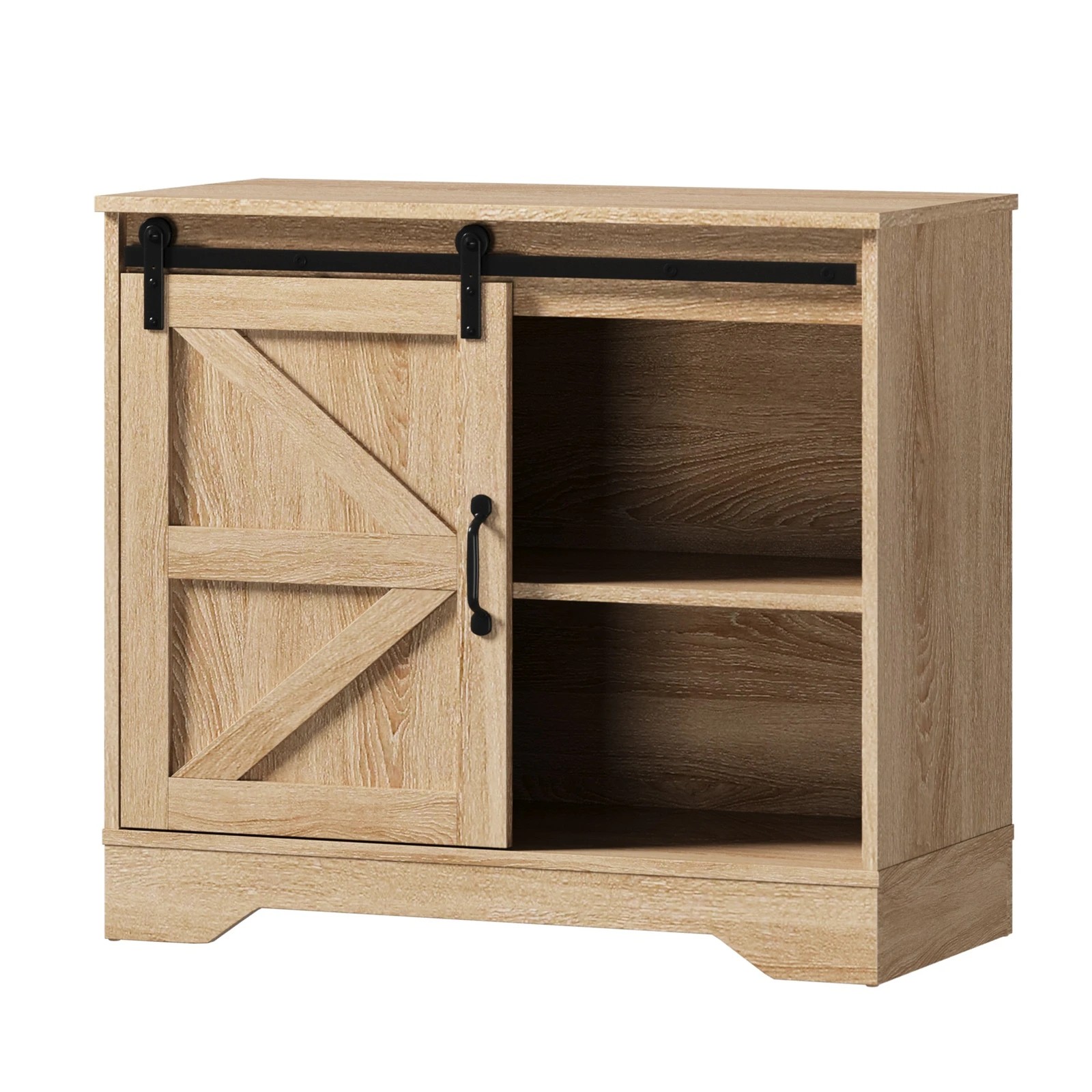 9 Oikiture 2x Buffet Sideboard Storage Cabinet Sliding Door - Natural, 9 of 9