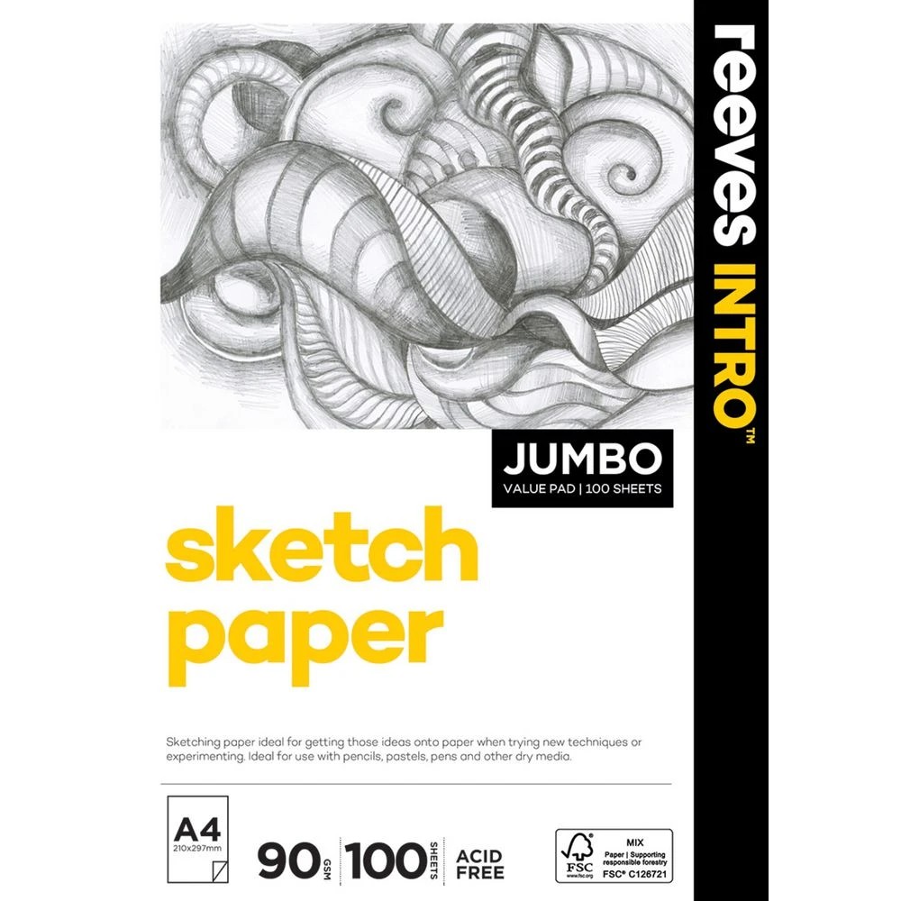 1 Reeves Sketch & Draw Pad 90GSM 100 Sheets, 1 of 1