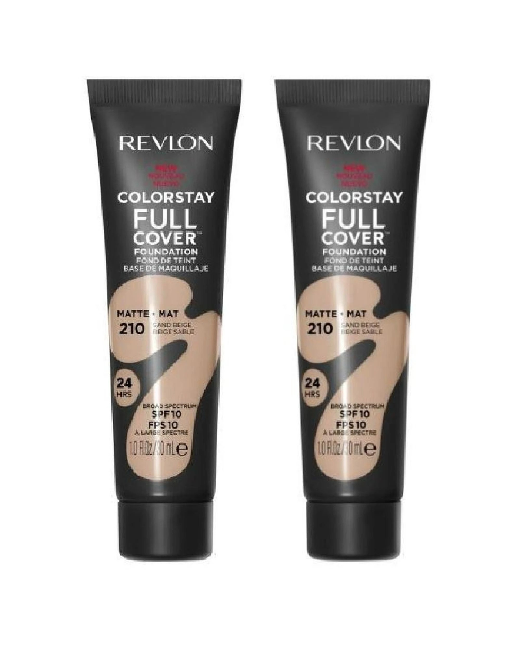 1 2 x Revlon ColorStay Full Cover Matte Foundation 30mL - 210 Sand Beige - Beige, 1 of 1