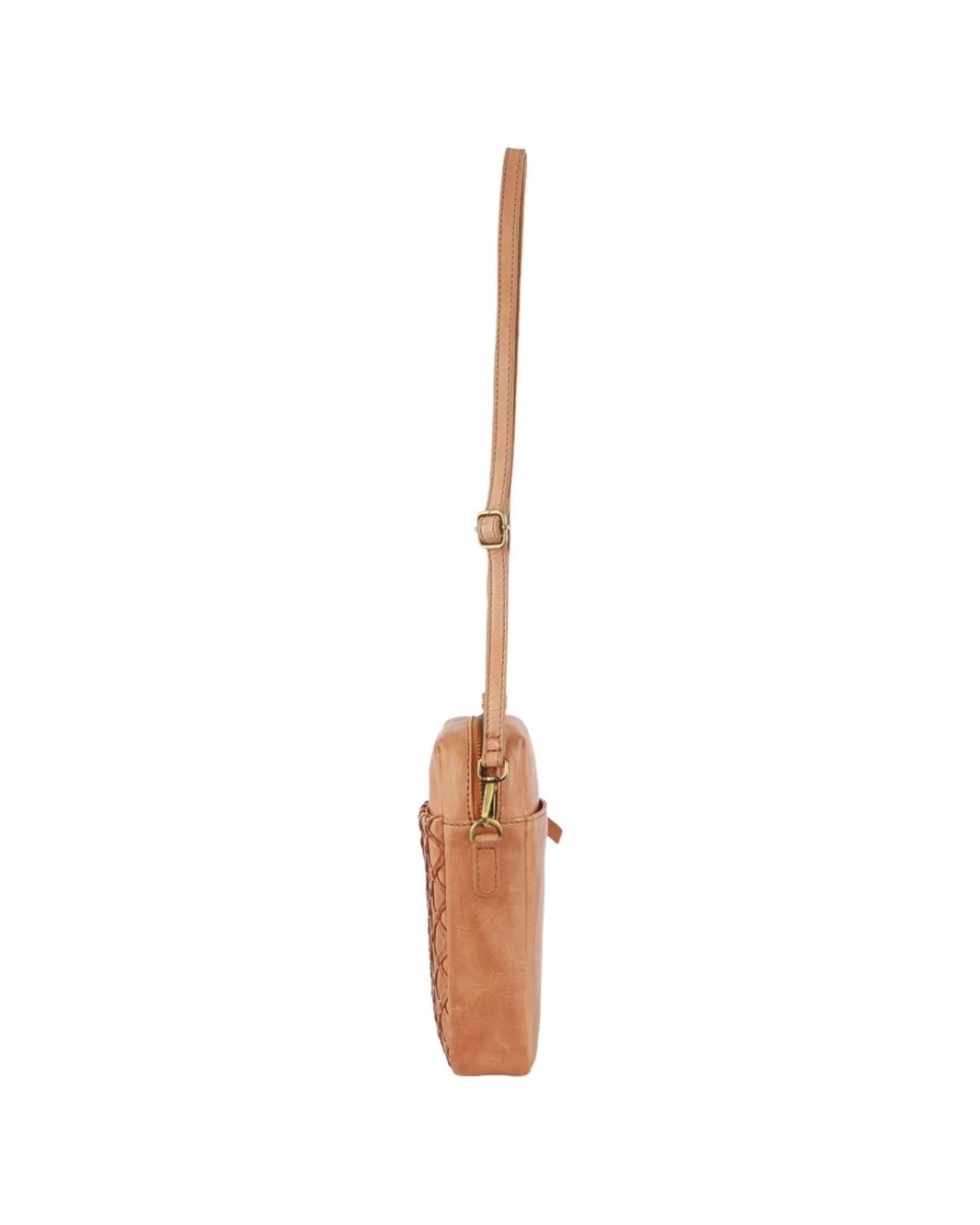 2 Pierre Cardin Leather Embossed Phone Shoulder Crossbody Bag 20x14cm Apricot - Orange, 2 of 3