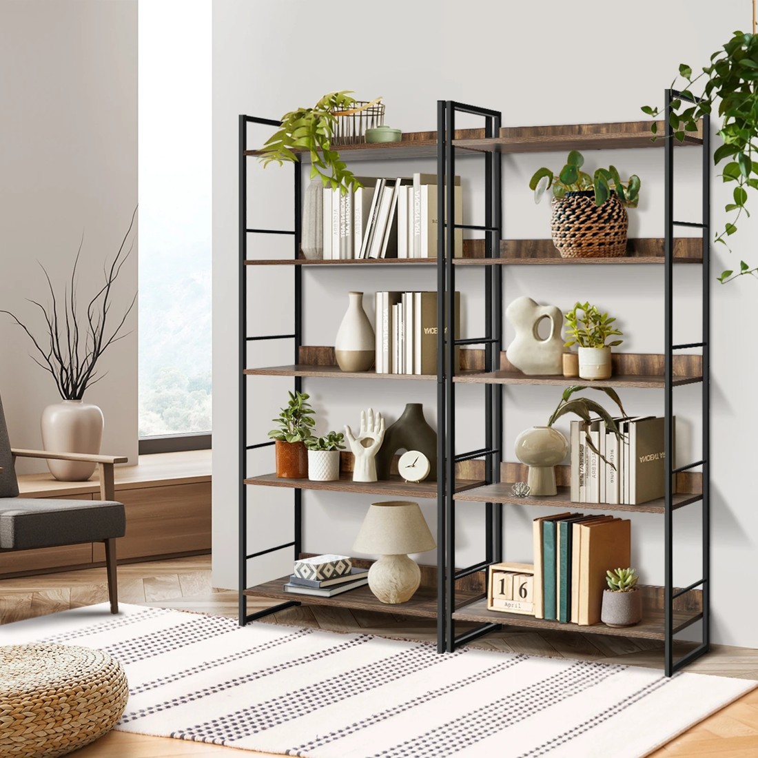 3 Oikiture Display Shelf Storage Shelves Bookshelf Bookcase Stand Rack Cupboard
 - Multi, 3 of 8