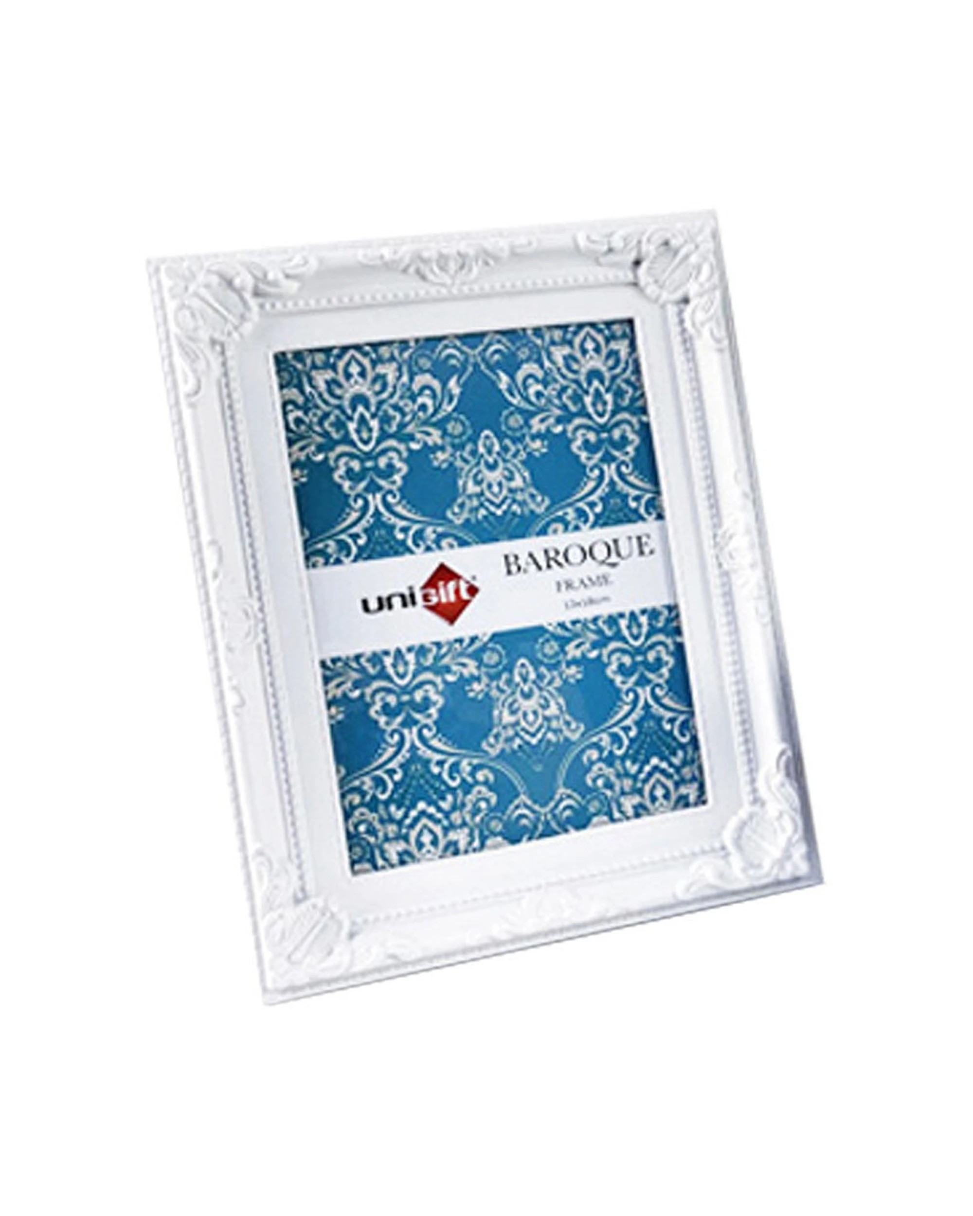 1 Unigift Baroque Photo Frame Picture Holder 13x18cm - White, 1 of 1