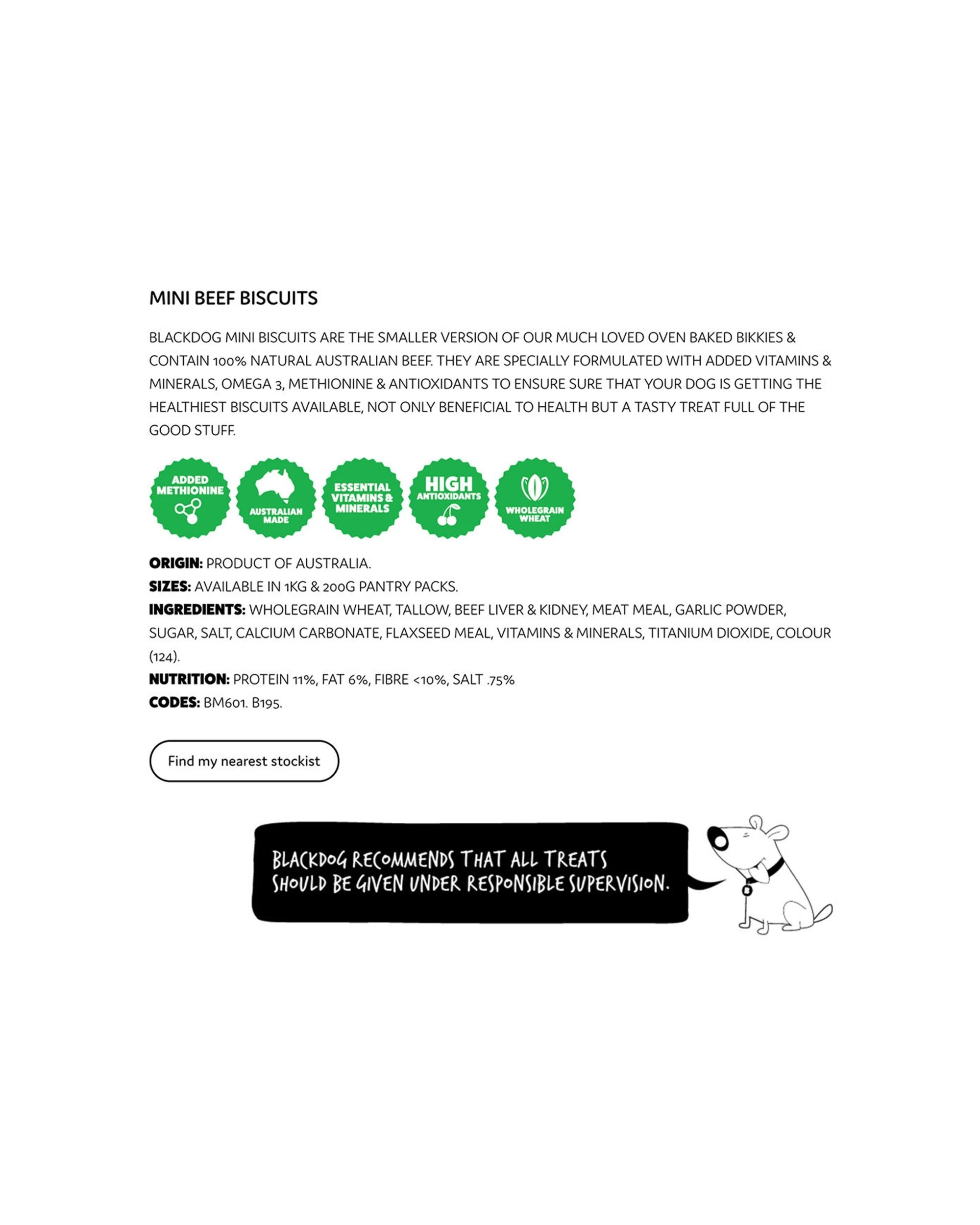 2 Blackdog Mini Beef Biscuits 1kg, 2 of 2