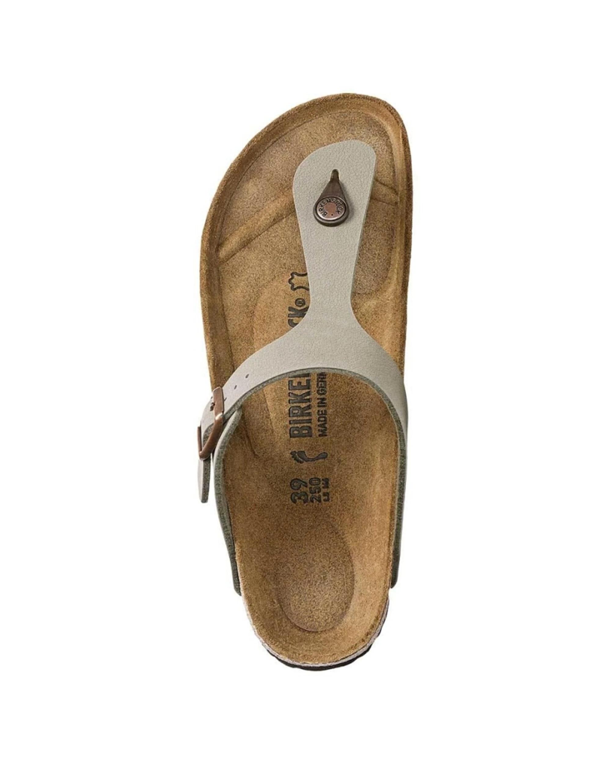 2 Birkenstock Gizeh Birko-Flor Nubuck Sandals Regular Width STONE, 2 of 4