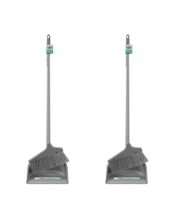 Boxsweden 2PK Prime Tall Standing Cleaning Dustpan And Angled Brush - Multi