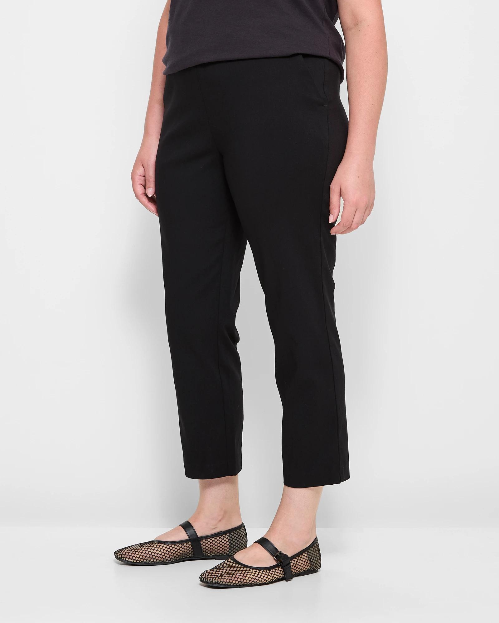 3 Target Plus Size Ankle Length Bengaline Pants - Carrie BLACK, 3 of 5