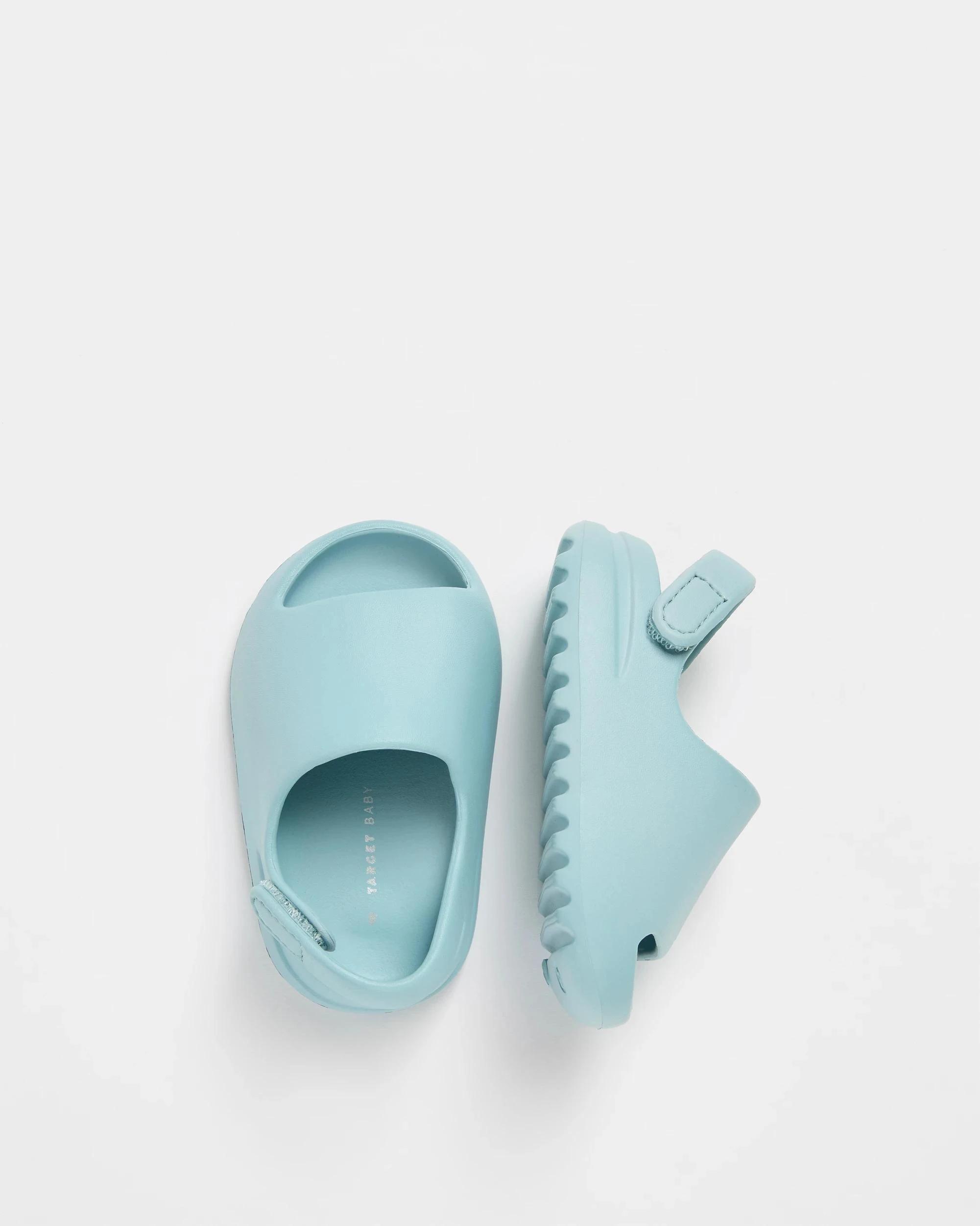 2 Target Baby Baby Boys First Walker Slingback Clog BLUE, 2 of 3